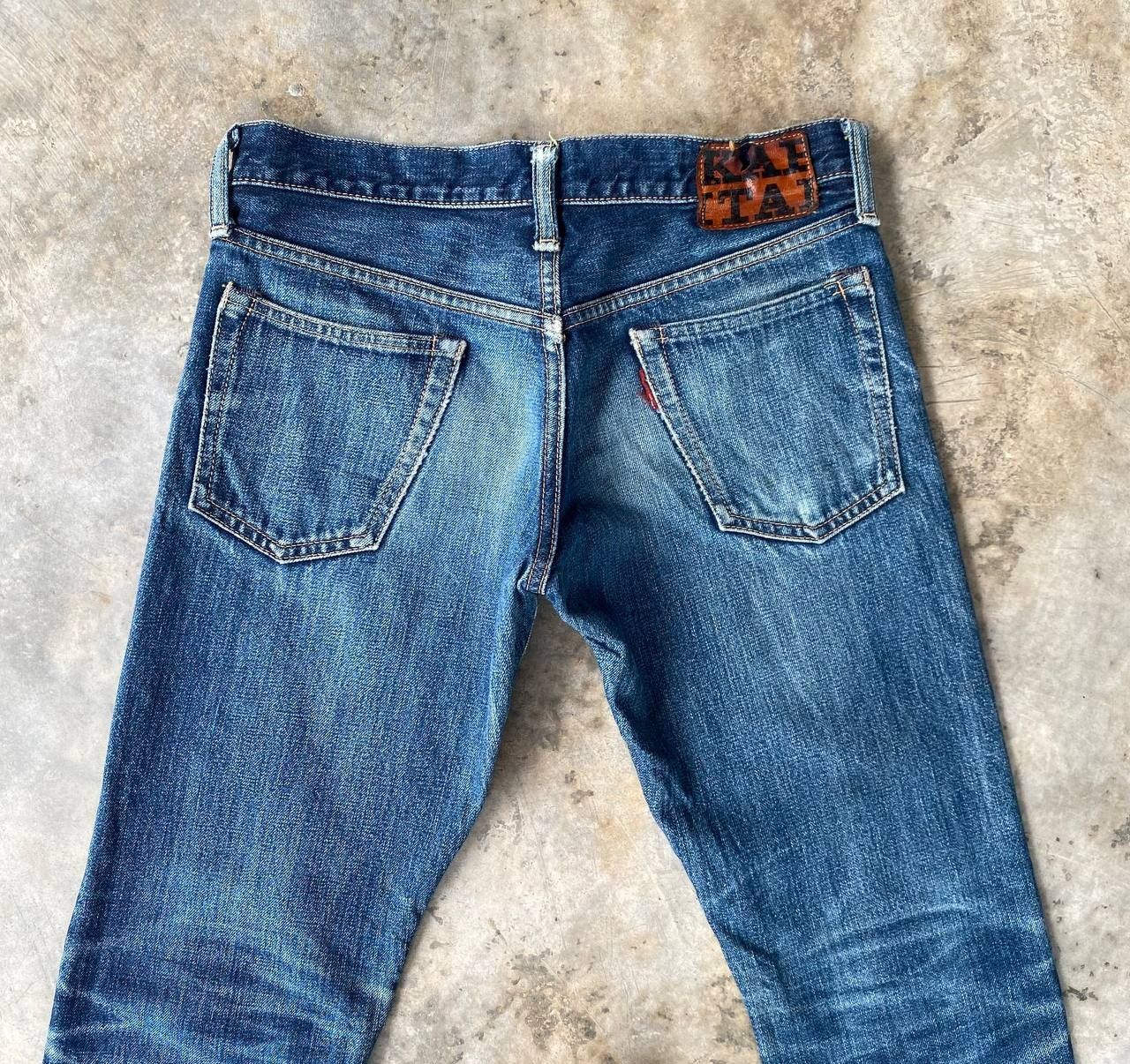 Kapital VINTAGE KAPITAL BY KIRO HIRATA FADED BLUE LOWRISE SLIMFIT Size US 27 - 6 Thumbnail