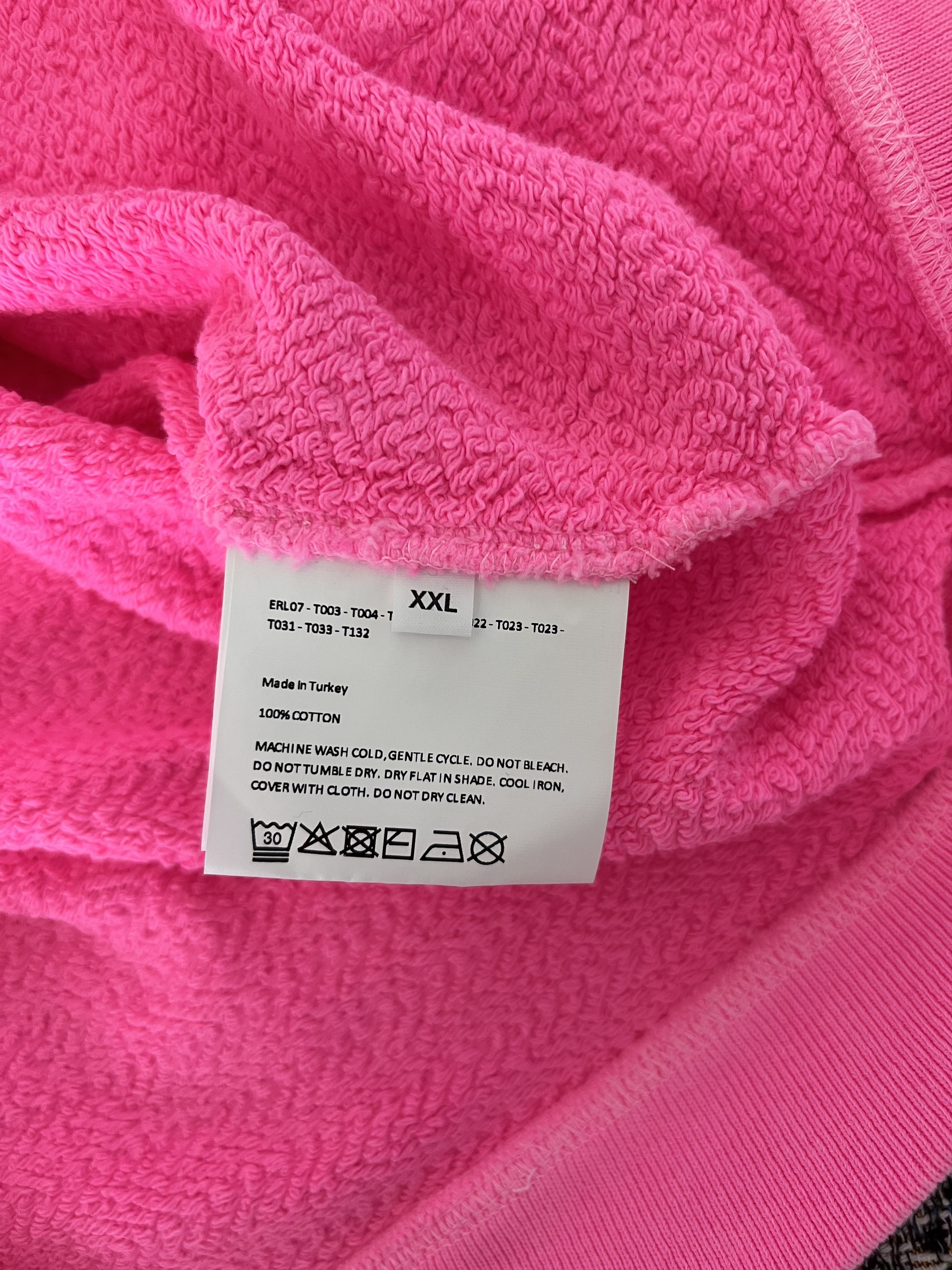 ERL ERL Venice Silver Printed Hoodie in Pink Size US XXL / EU 58 / 5 - 8 Thumbnail