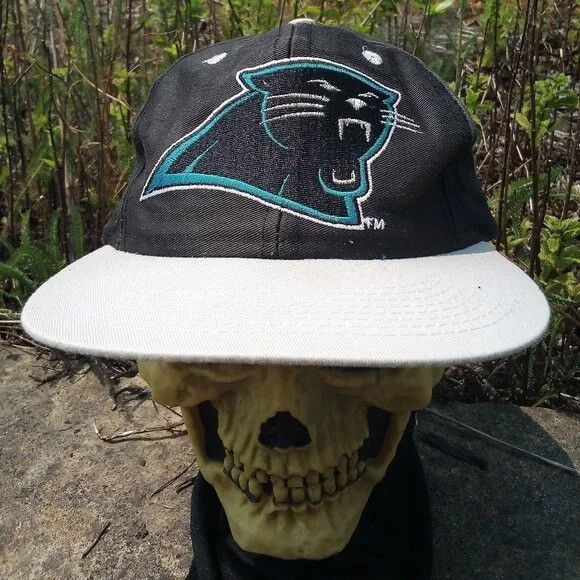 NFL × Vintage Vintage Logo 7 Carolina Panthers Two Tone Snap Back Hat Cap Size ONE SIZE - 1 Thumbnail