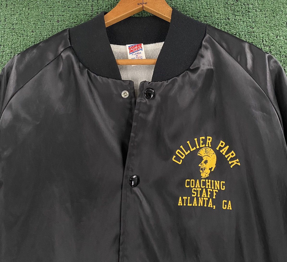Vintage Vintage 90’s Soffe Atlanta Collier Park Coach Satin Jacket Size US XL / EU 56 / 4 - 3 Thumbnail