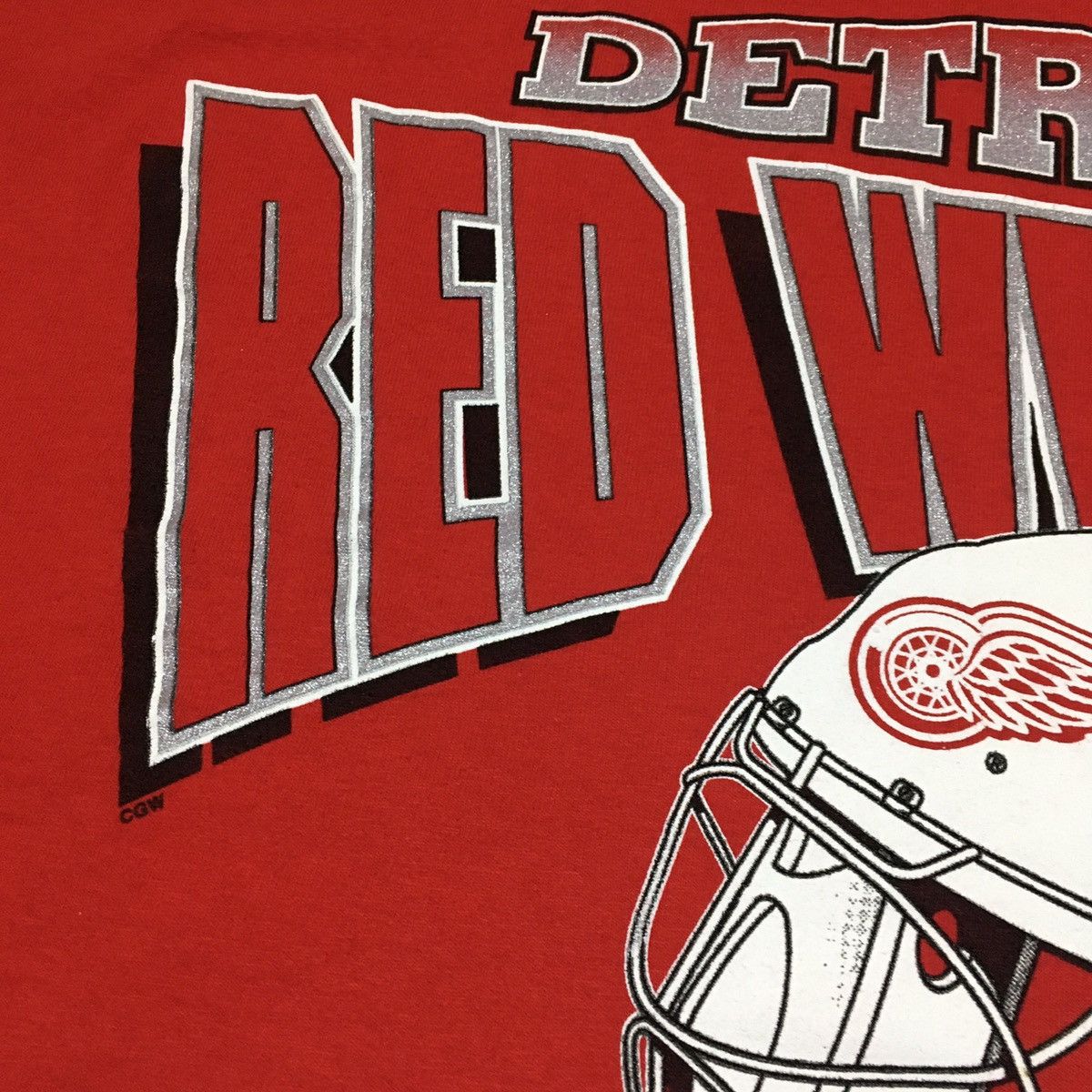 NHL Vintage 90s NHL Detroit Red Wings Graphic Print T-shirt Size US L / EU 52-54 / 3 - 4 Thumbnail