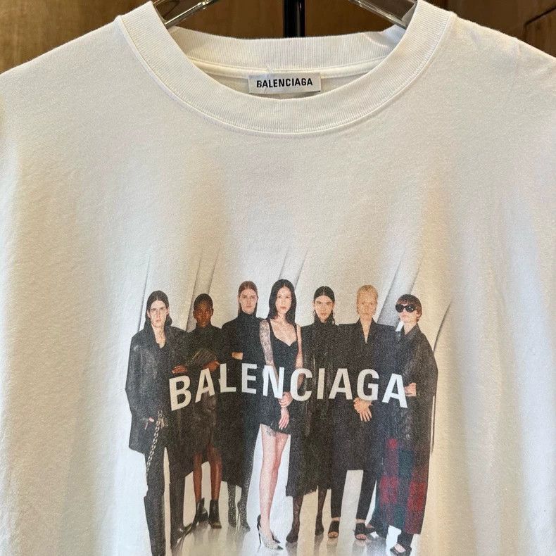 Balenciaga Balenciaga White portrait logo band short sleeves Size US M / EU 48-50 / 2 - 3 Thumbnail