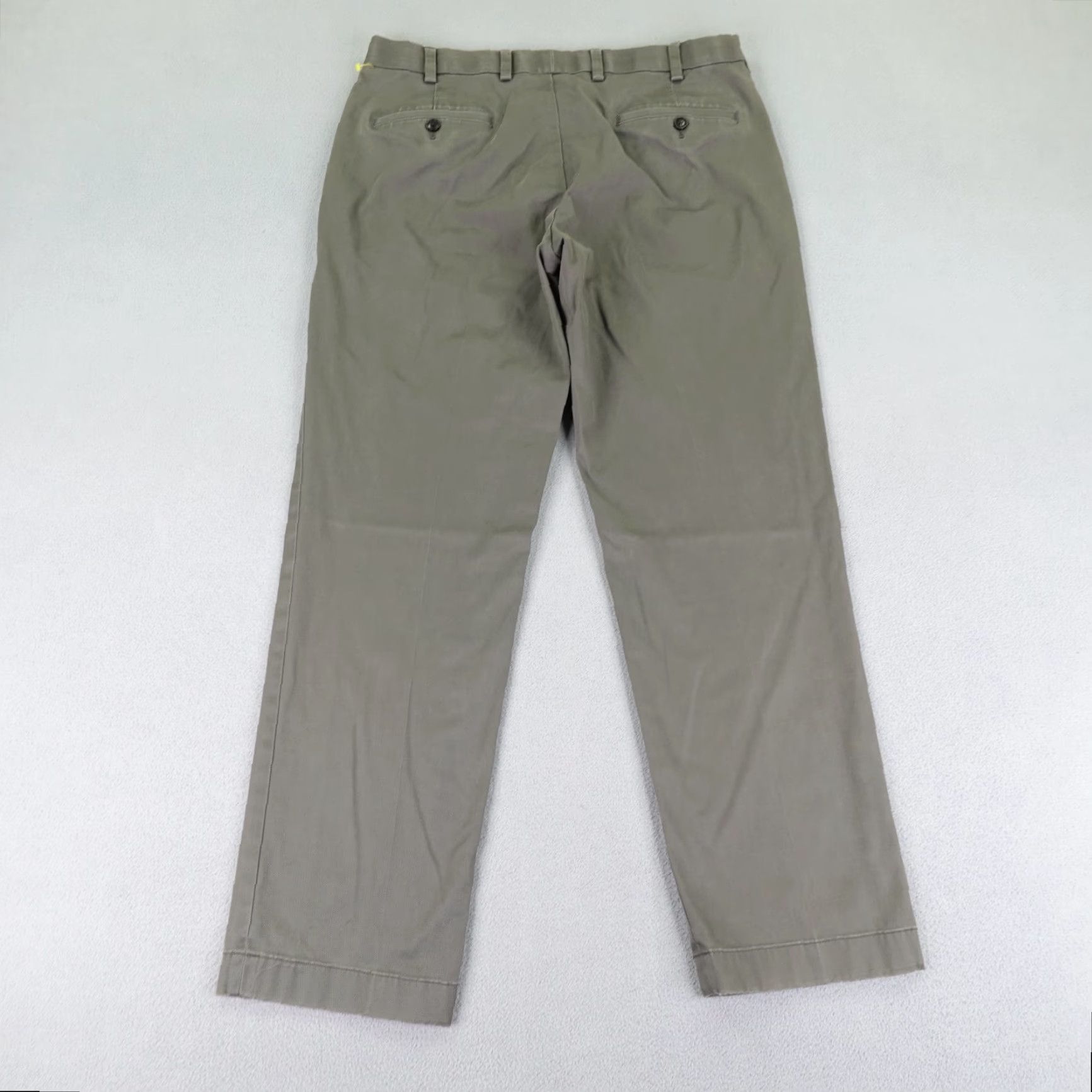 Brooks Brothers Brooks Brothers Pants Mens 36x30 Chino Lightweight Clark Fit Solid Gray Cotton Spandex Size US 34 / EU 50 - 4 Thumbnail