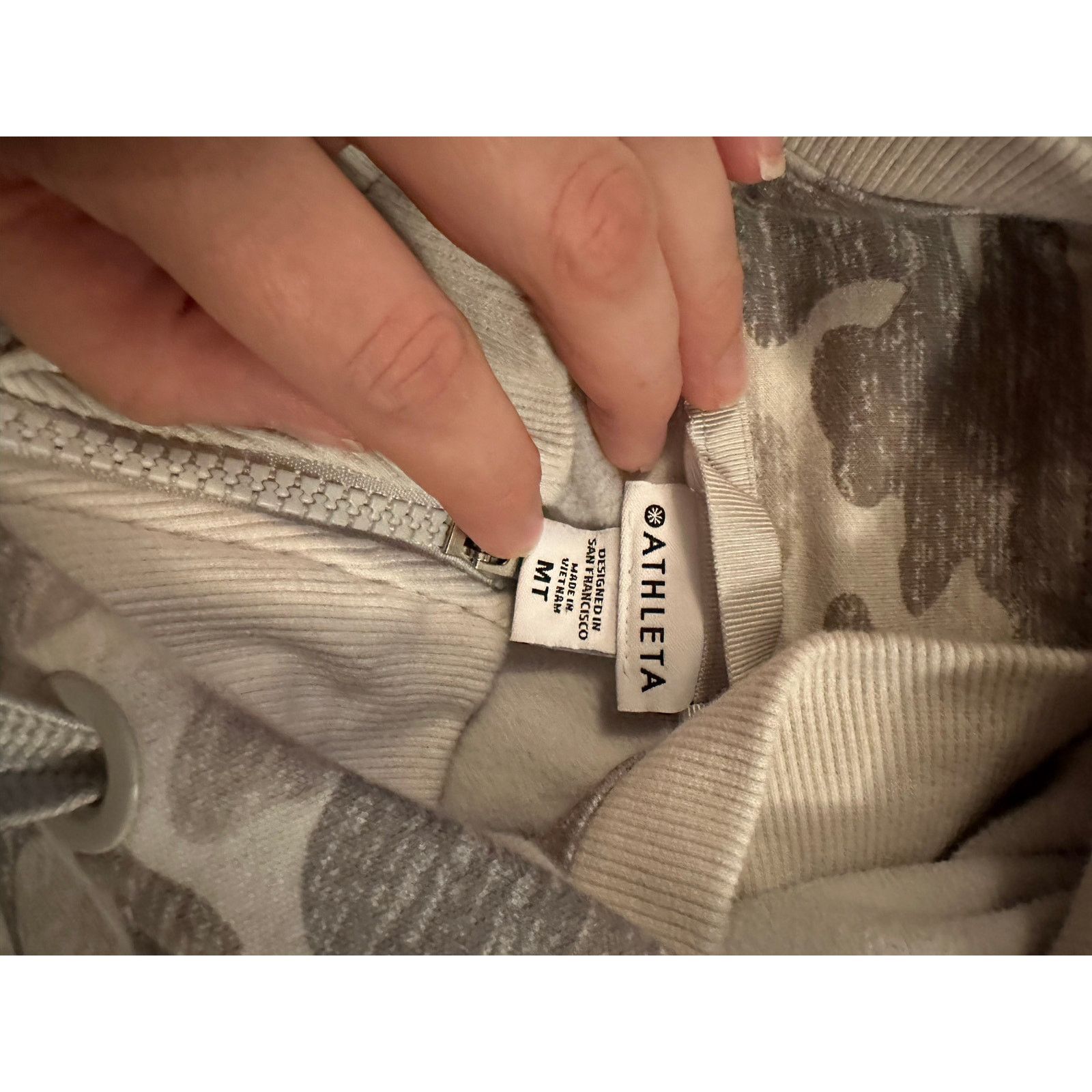 Athleta Athleta Triumph Printed Hoodie Jacket, Grey Gypsum MED T Size M / US 6-8 / IT 42-44 - 2 Thumbnail