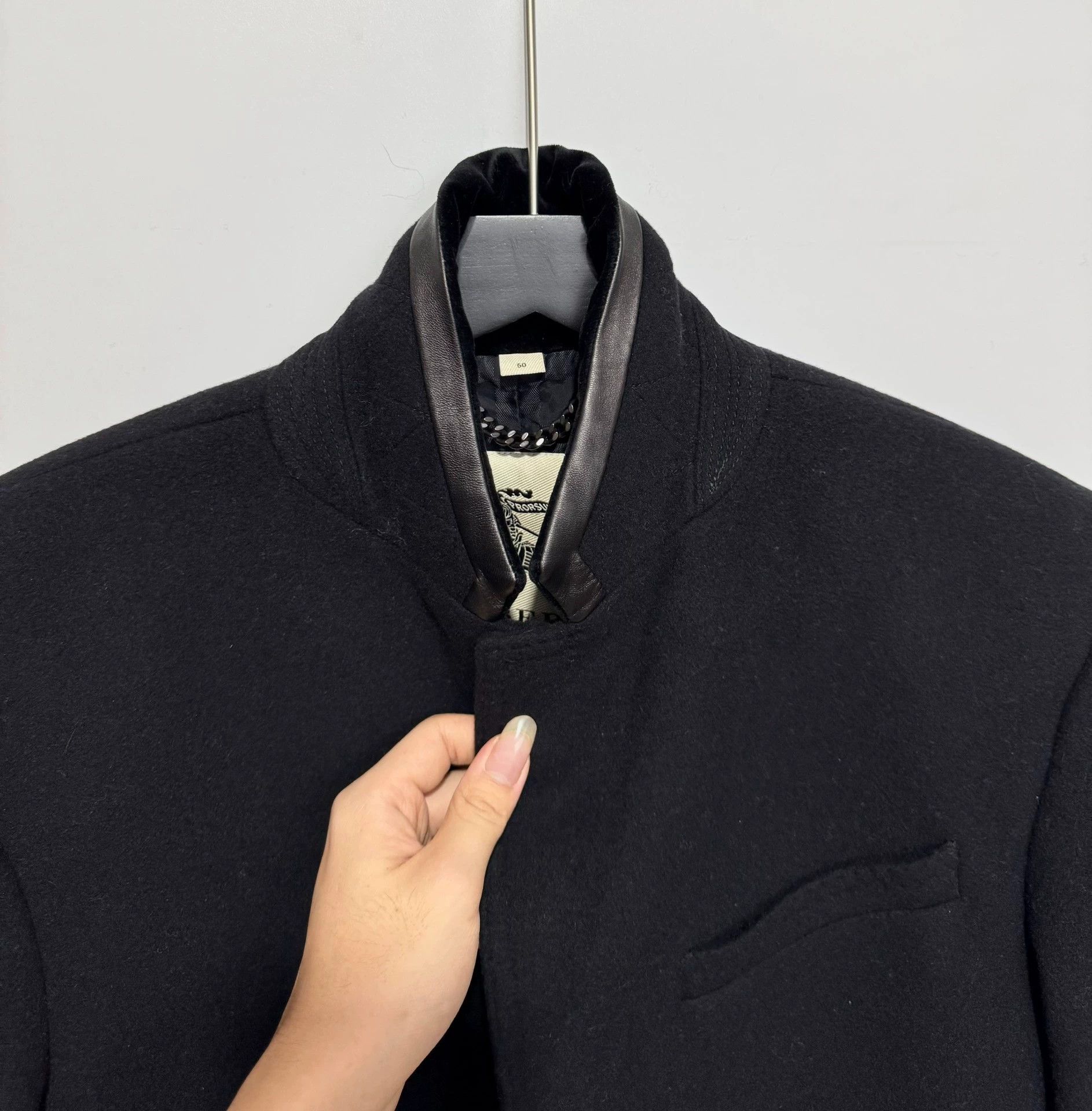 Burberry Burberry Wool Cashmere Chester Coat Velvet Collar Size 50L - 4 Thumbnail