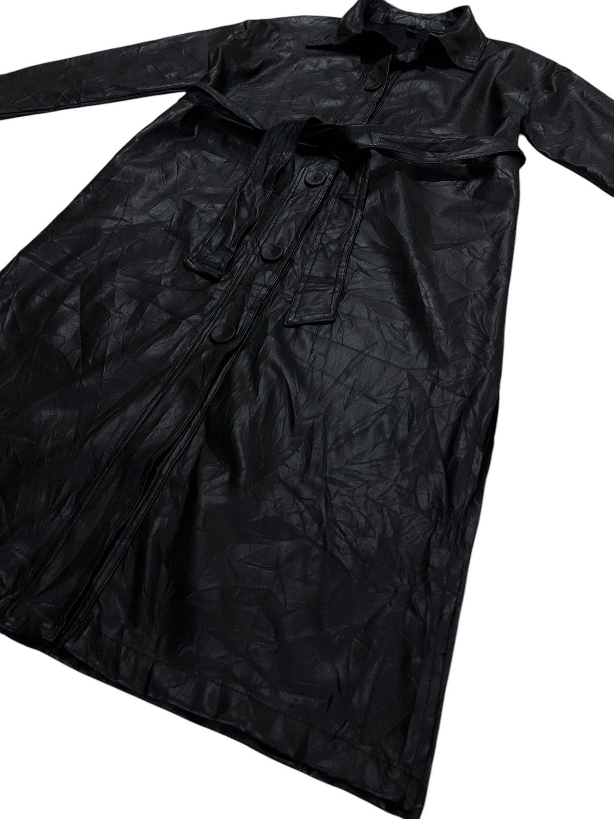 Beauty Beast × Vintage 🇯🇵 JAPANESE BRAND JIEAN LEATHER LONG WRAP COAT/JACKET Size US L / EU 52-54 / 3 - 6 Thumbnail