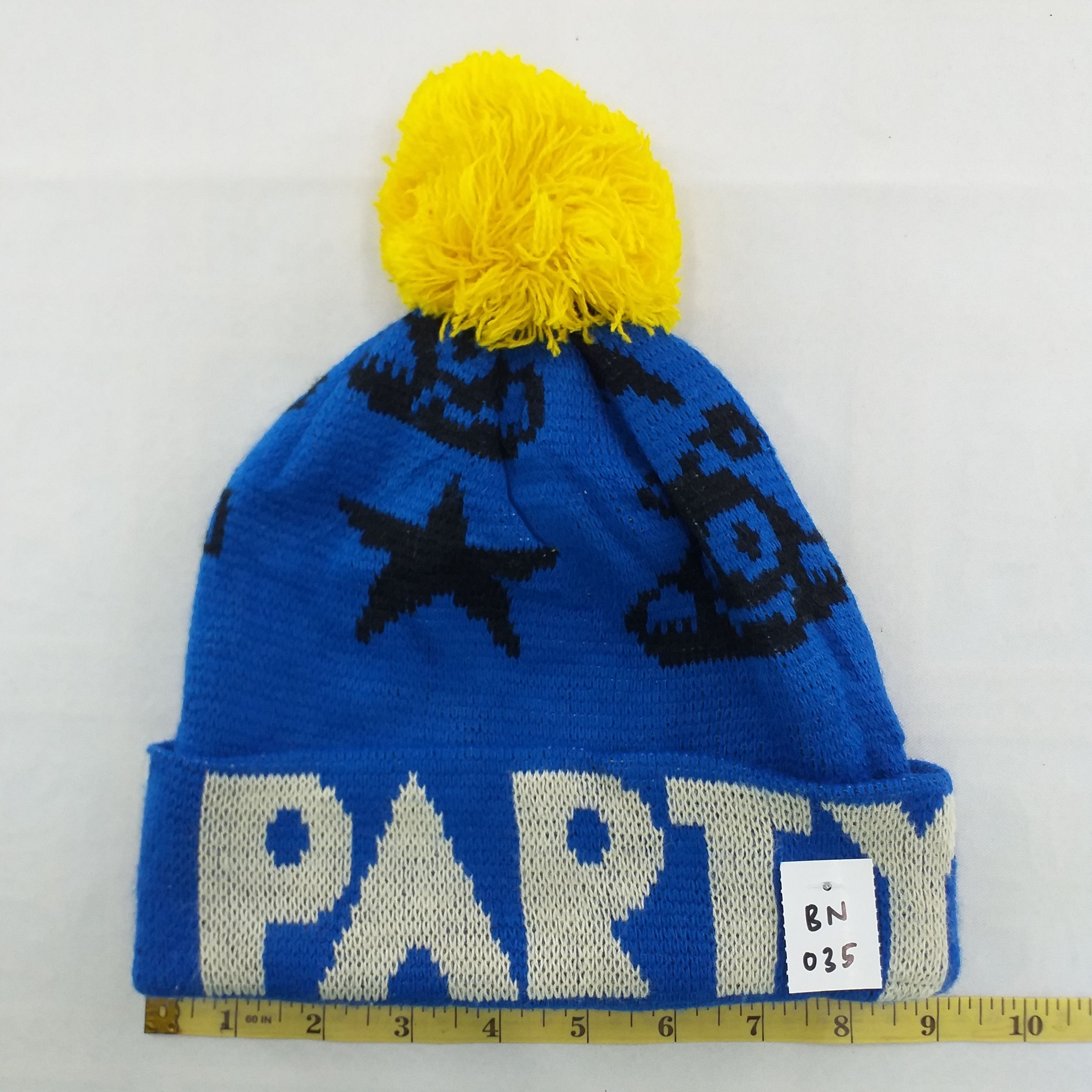 Japanese Brand Party Spell Out Snow Cap Hat Beanie -BN035 Size ONE SIZE - 3 Thumbnail