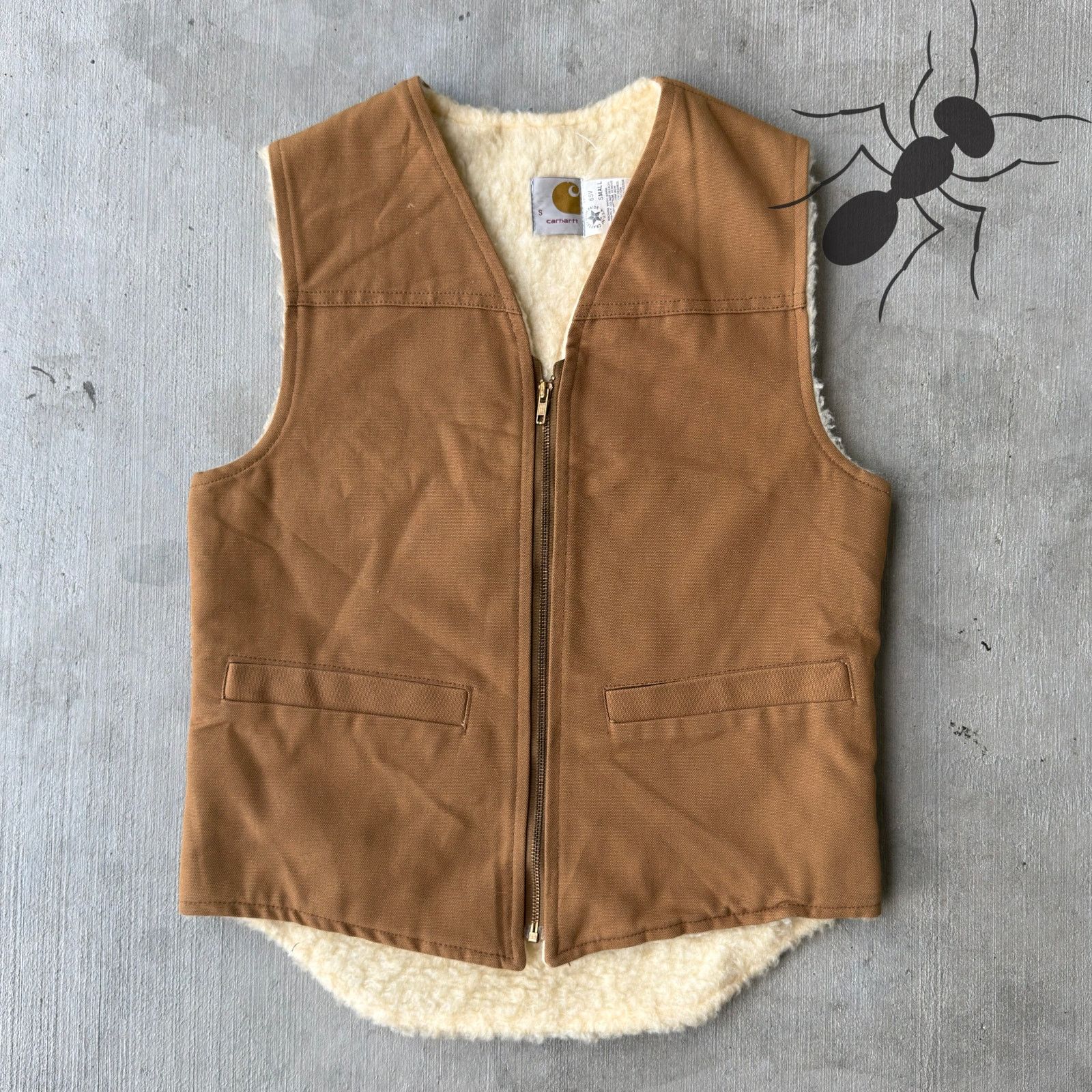 Carhartt 6SV brown work wear vest