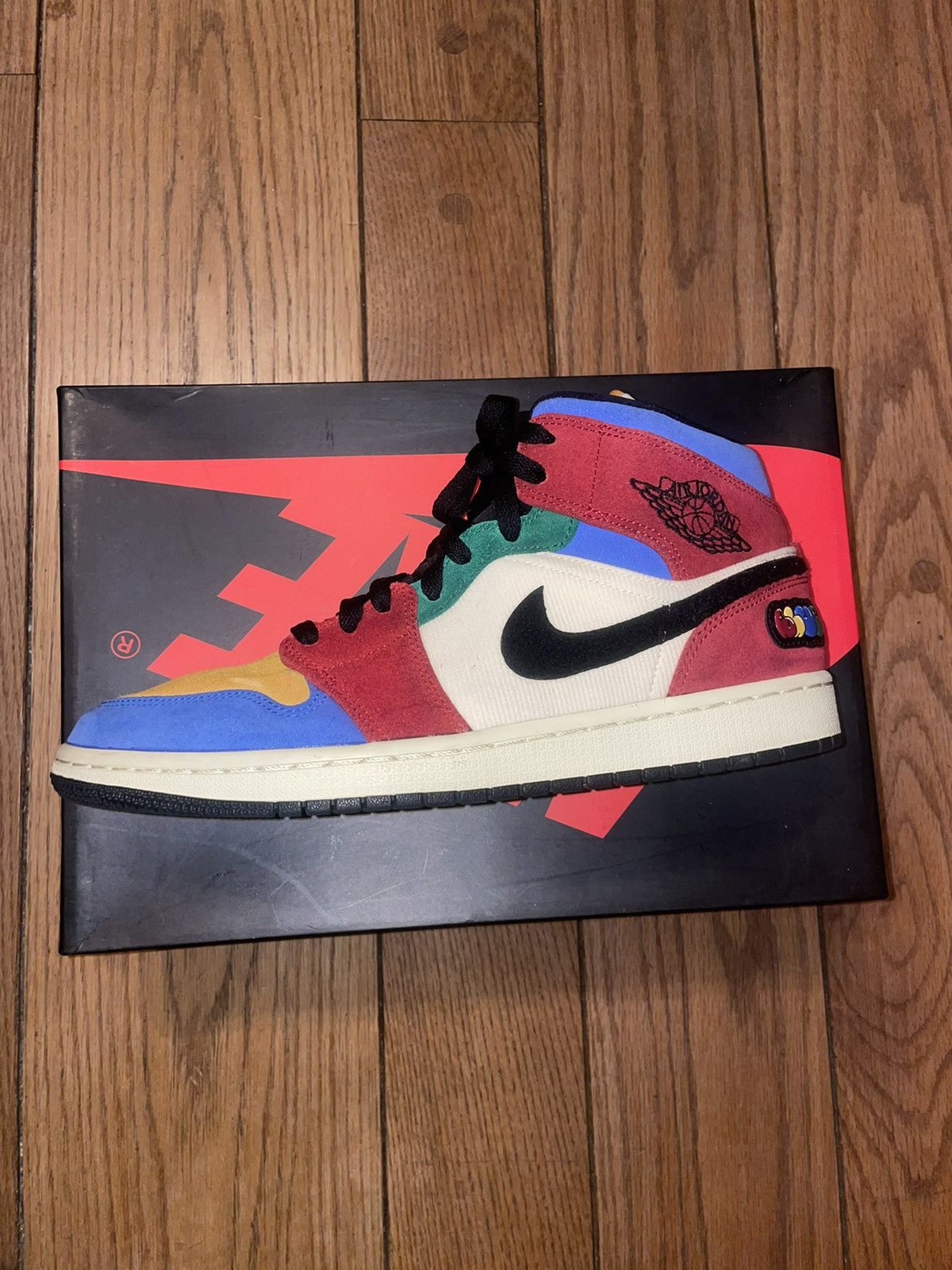 Jordan Brand × Nike Jordan 1 Mid “Fearless Blue the Great” Size US 10.5 / EU 43-44 - 2 Thumbnail