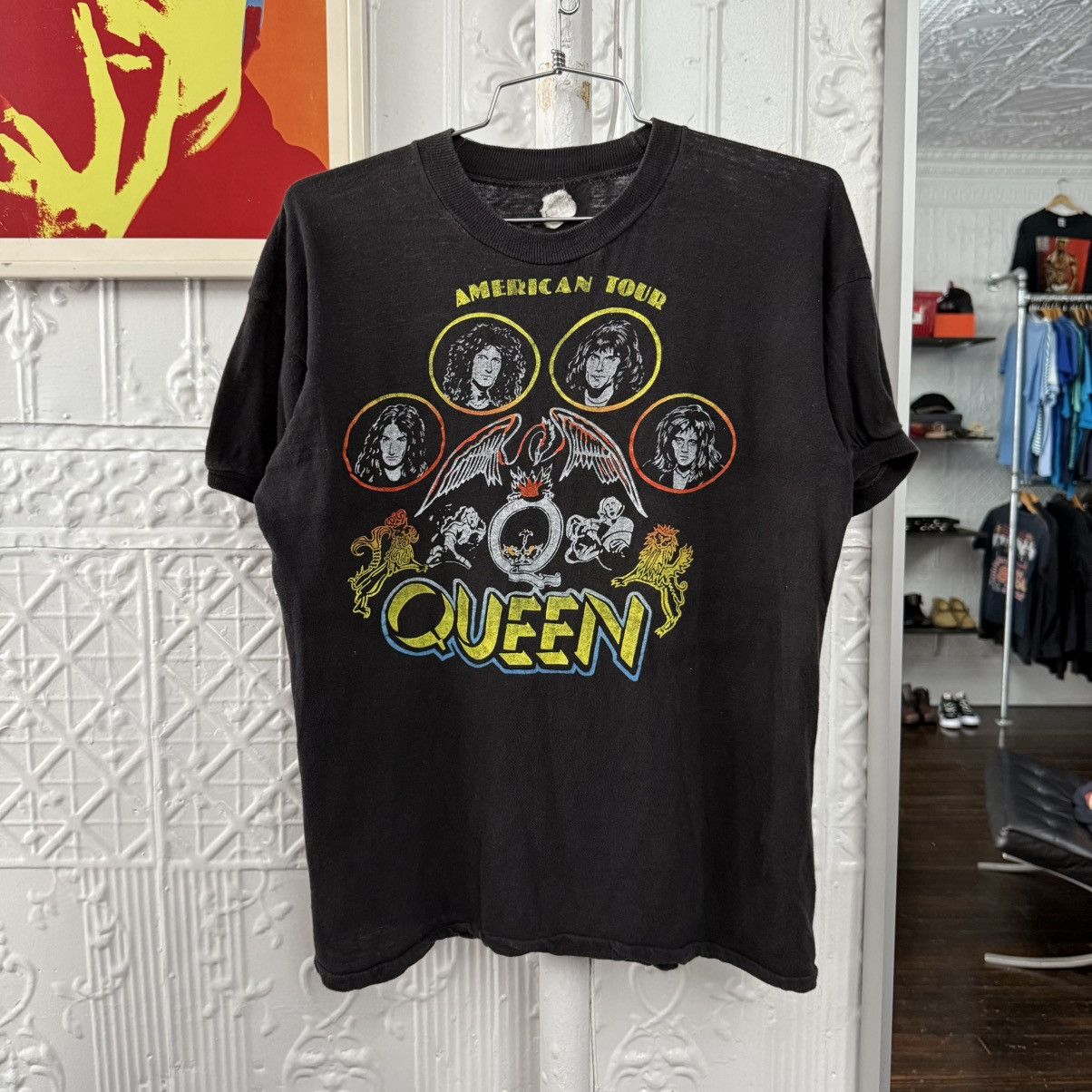 Vintage 1970s vintage Queen graphic band tour tshirt Size US XS / EU 42 / 0 - 1 Thumbnail