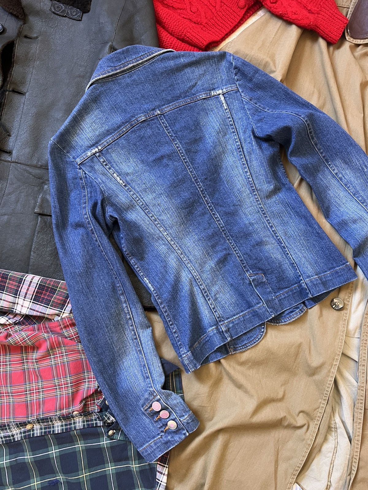 Dolce & Gabbana Dolce&Gabbana Vintage Denim Blazer Jacket Avant-Garde Size XS / US 0-2 / IT 36-38 - 4 Thumbnail