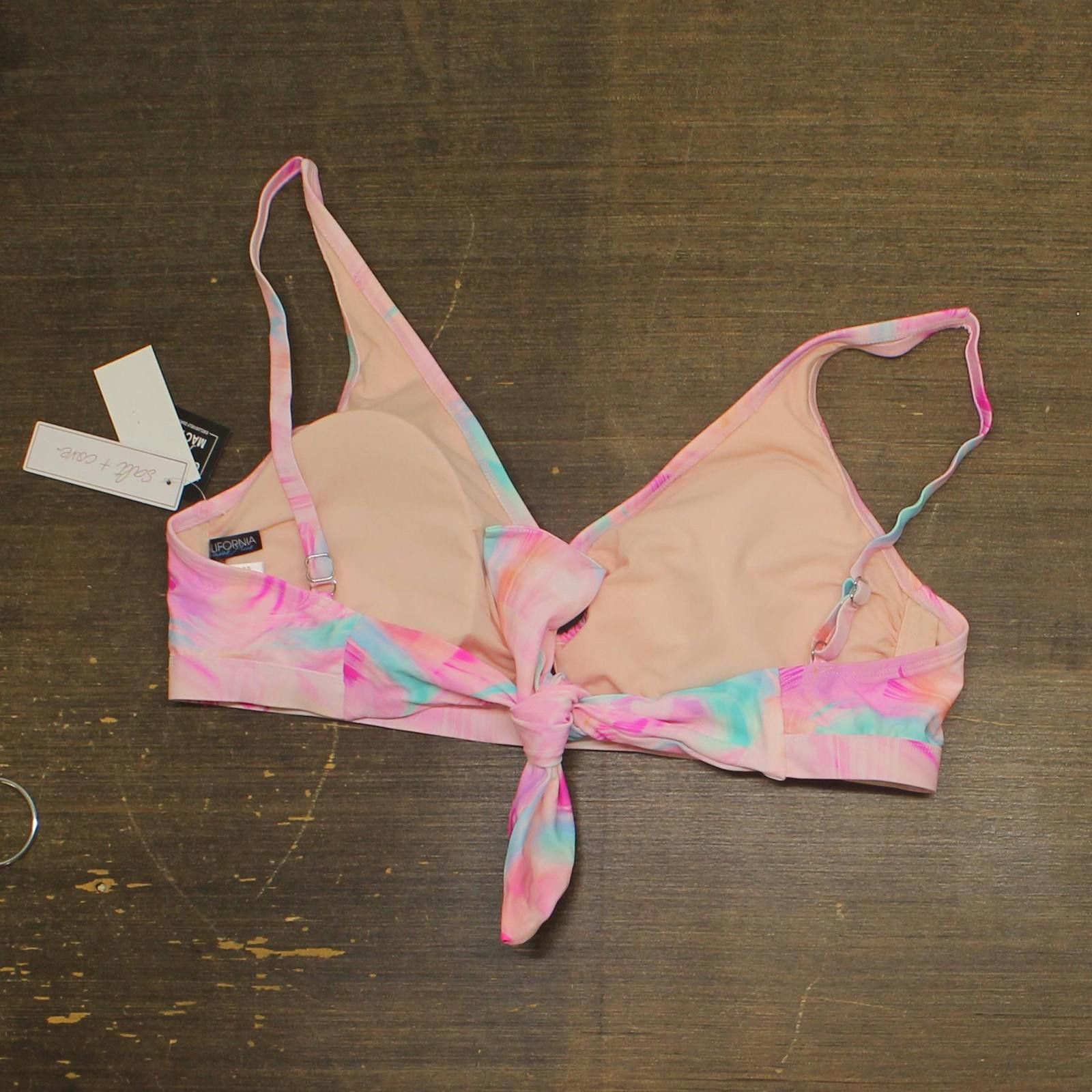 Other Nwt Salt + Cove Bikini Top Cwp22158t Wave Pink Multi 2x Size ONE SIZE - 2 Thumbnail