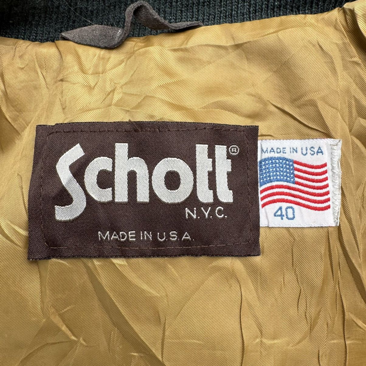 Schott Vintage Shcott Suede Leather Jacket Size US S / EU 44-46 / 1 - 9 Thumbnail