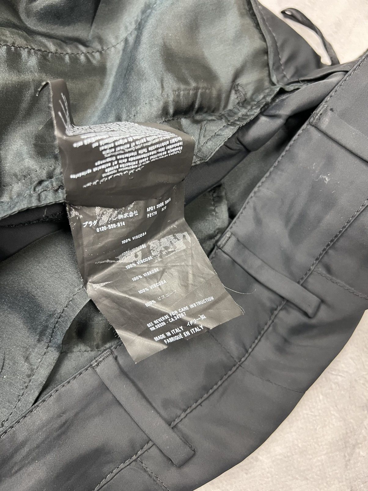 Prada Rare Prada Milano Black Tab Viscose Pants Size 42 Size 28" / US 6 / IT 42 - 16 Thumbnail