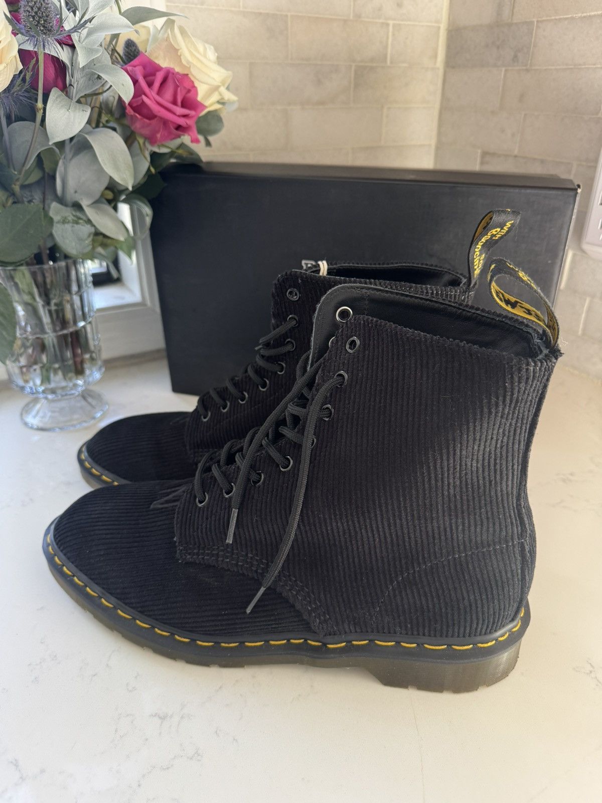 Dr. Martens × Undercover Undercover x Dr. Martens 1460 Black Corduroy Boots size US12 Size US 12 / EU 45 - 3 Thumbnail