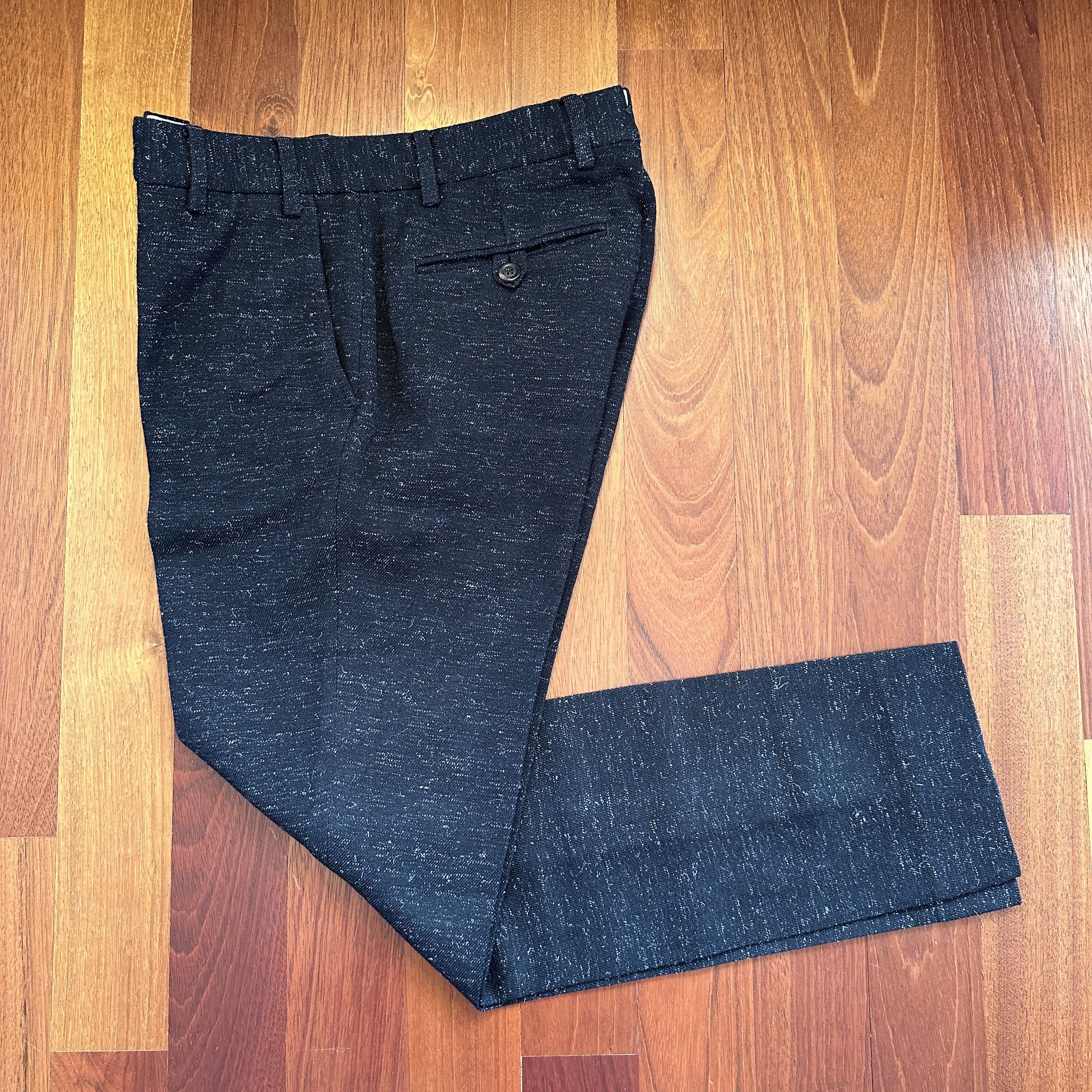 Our Legacy Our Legacy Black Flecked Slim-Fit Trousers (EU 46) Size US 30 / EU 46 - 2 Thumbnail