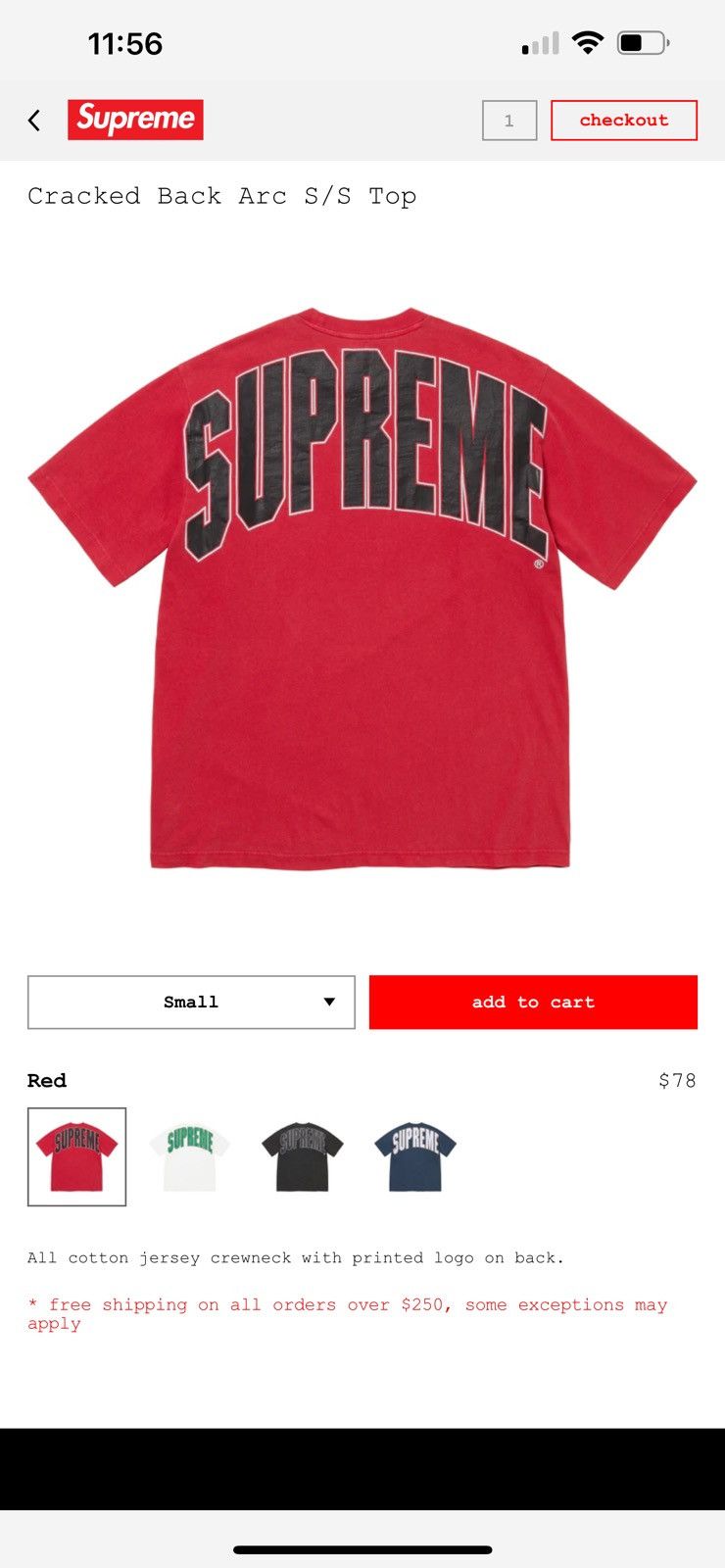 Supreme Cracked Back Arc S/S Top Size US L / EU 52-54 / 3 - 2 Thumbnail