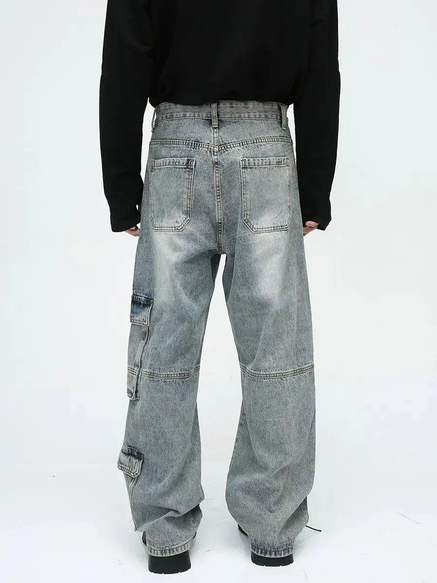 Japanese Brand Retro loose high street pocket jeans Size US 32 / EU 48 - 2 Thumbnail