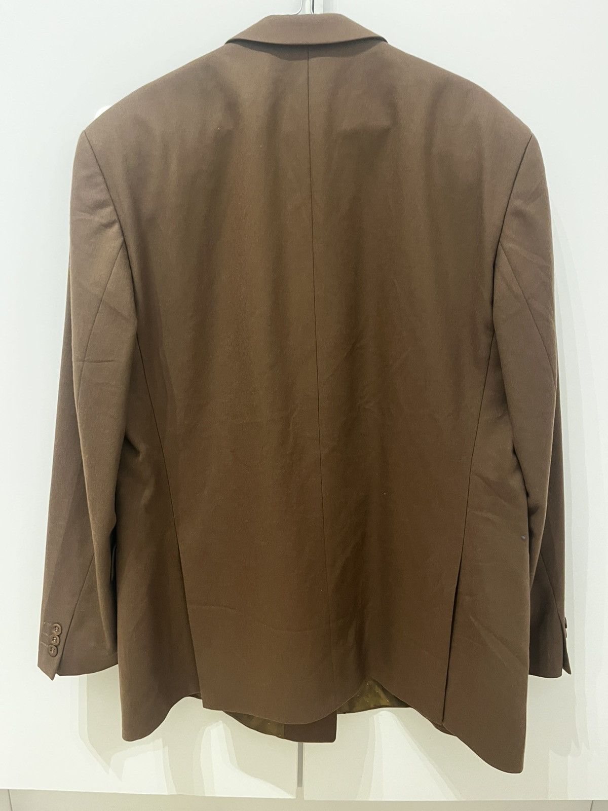 BENVENUTO. Vintage Benvenuto Double-Breasted Blazer 90s Chocolate Brown Size 54R - 10 Thumbnail