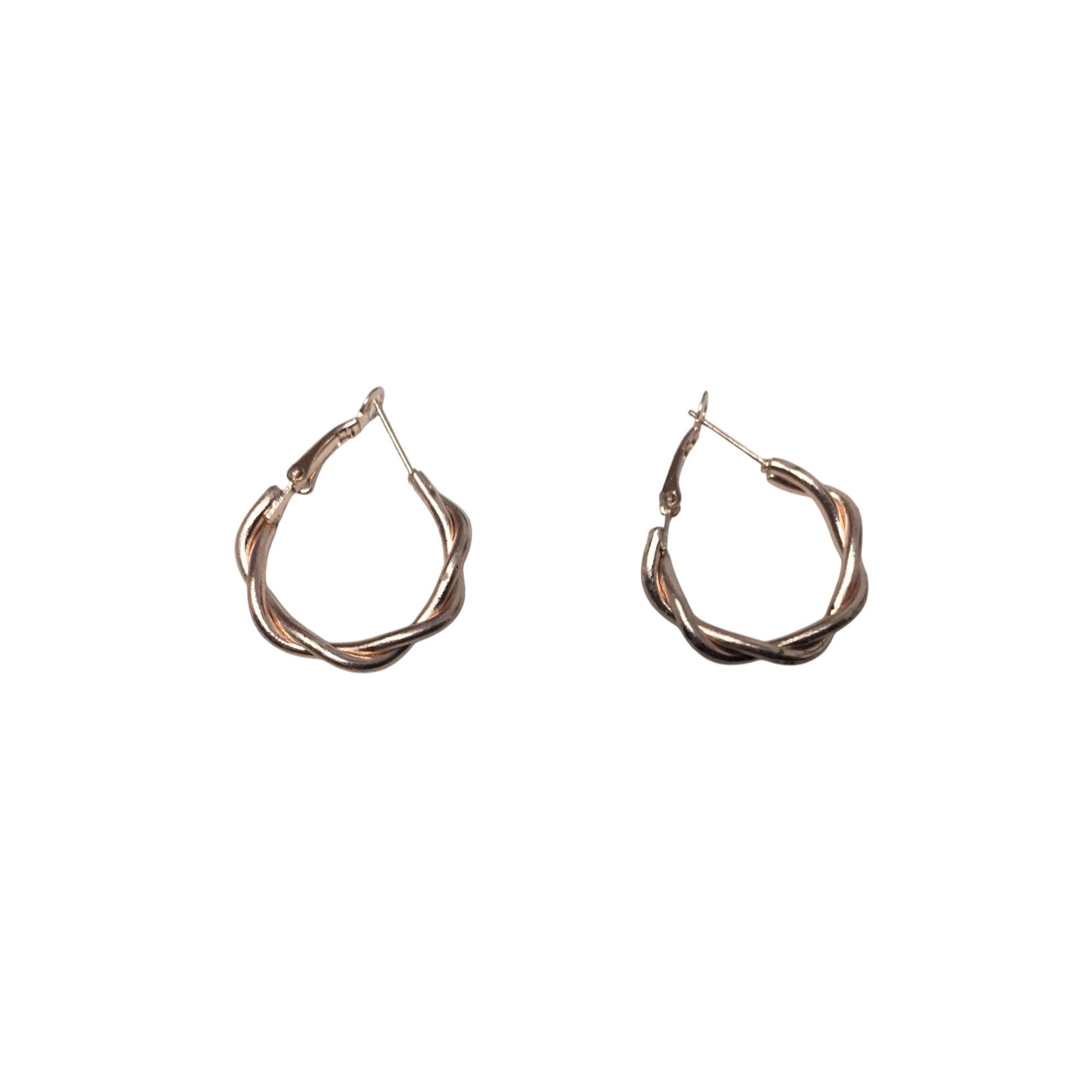 Other Women's Twisted Rose Gold Hoop Earrings Size ONE SIZE - 3 Thumbnail