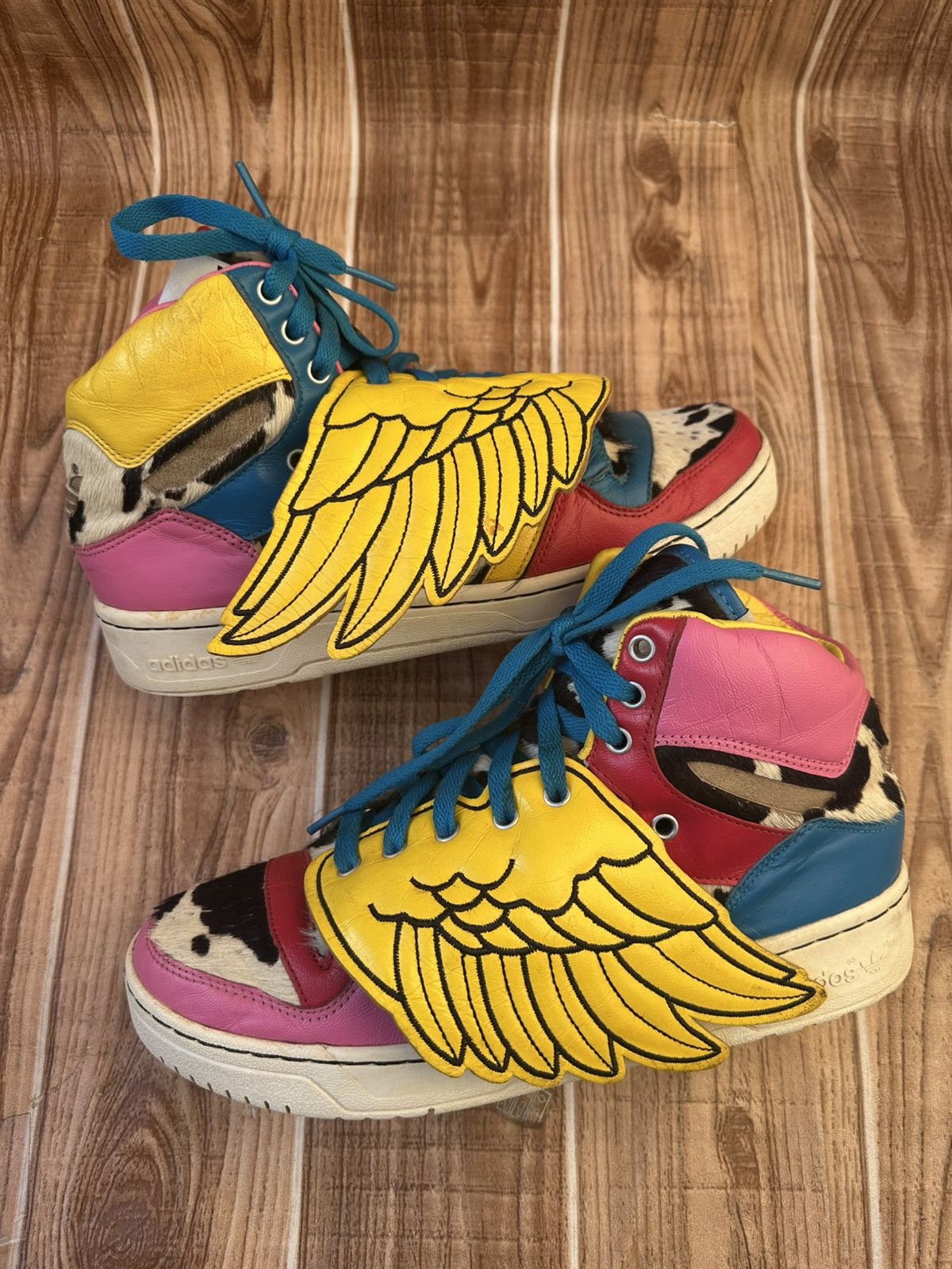 Adidas × Jeremy Scott Adidas Jeremy Scott 2NE1 Wings Avant Garde High Sneakers Size US 8.5 / EU 41-42 - 11 Thumbnail