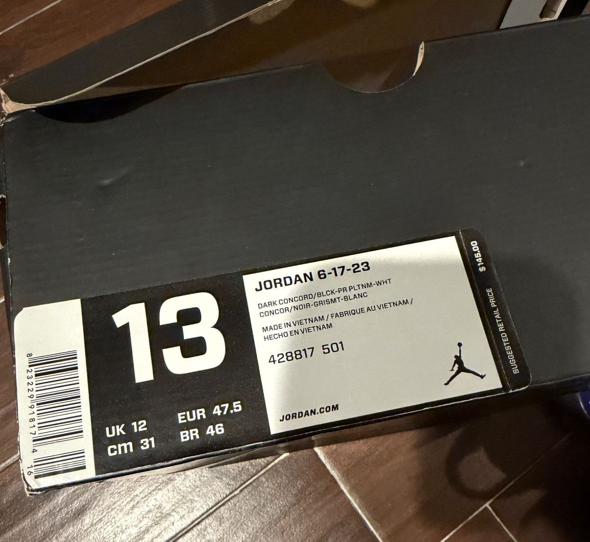 Jordan Brand Jordan 6-17-23 Dark Concord Size 13 w/ Box Size US 13 / EU 46 - 6 Thumbnail