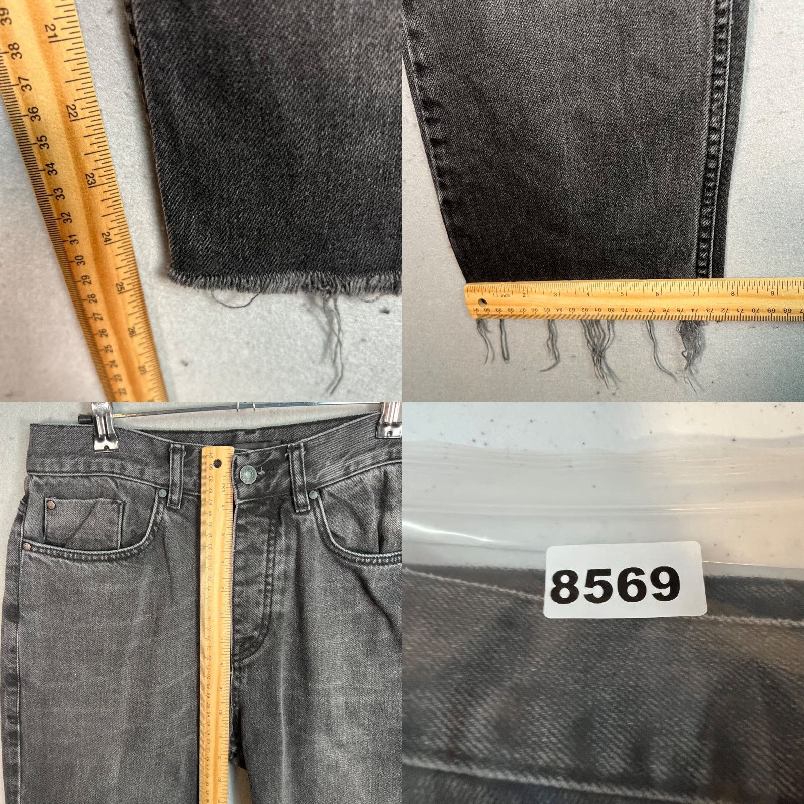 Vintage Mennace Men’s Black Denim Jeans - 30 Straight Leg Adult Size 30 Inseam 25" 5-Pocket Belt loops Regular Fit Vintage: No Size US 30 / EU 46 - 8 Thumbnail
