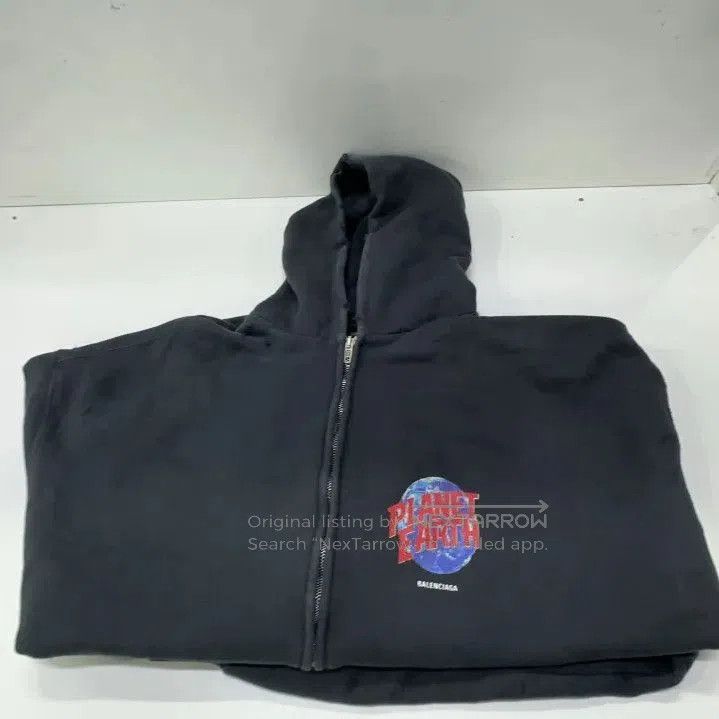 Balenciaga Balenciaga Earth Pattern Zip Hoodie Jacket. Size US M / EU 48-50 / 2 - 3 Thumbnail