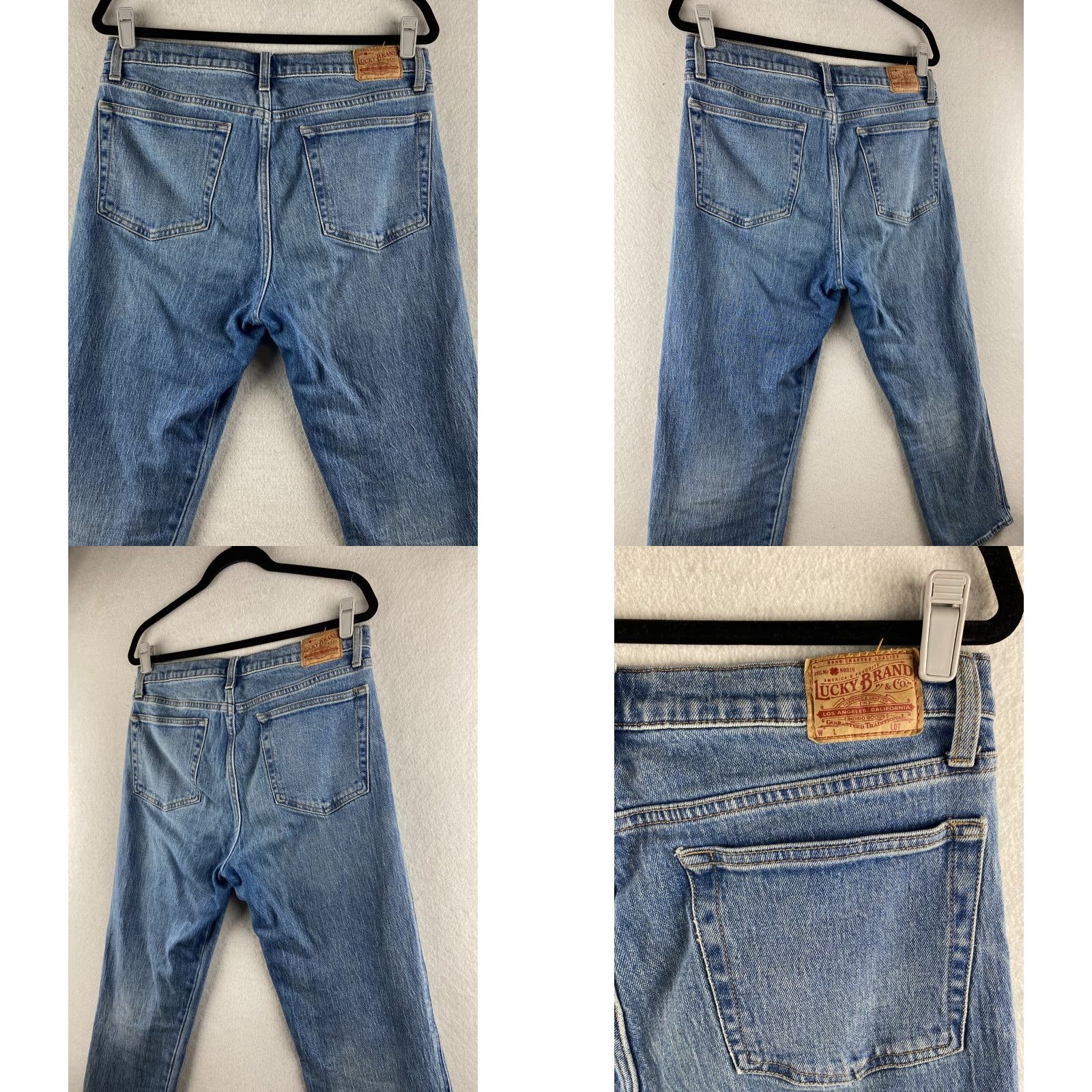 Lucky Brand Lucky Brand Jeans Womens 10 / 30 Blue Straight Crop Distressed Denim Size 24" / US 00 / IT 34 - 10 Thumbnail