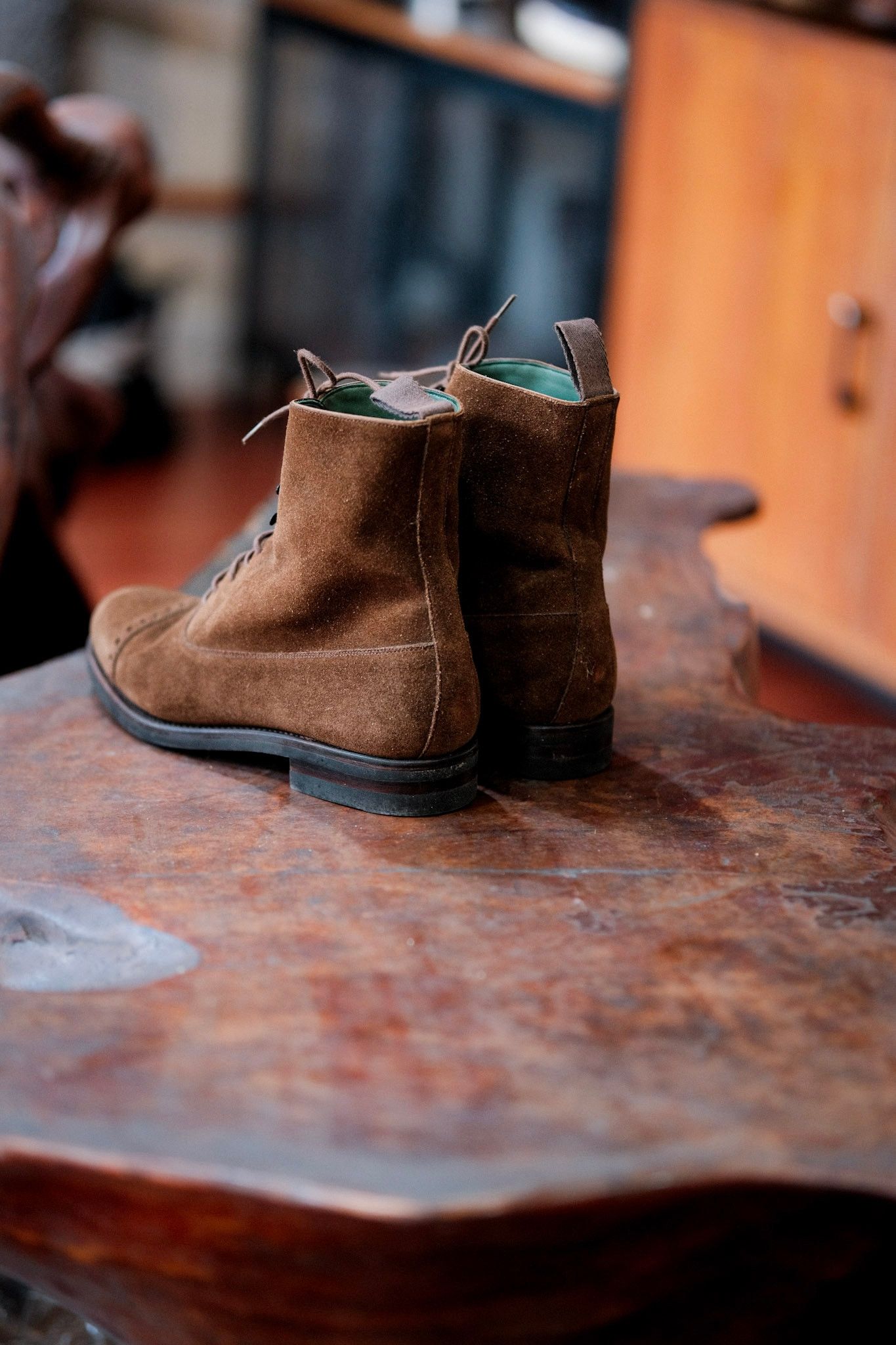 Carmina Balmoral Brown Suede Boot Original