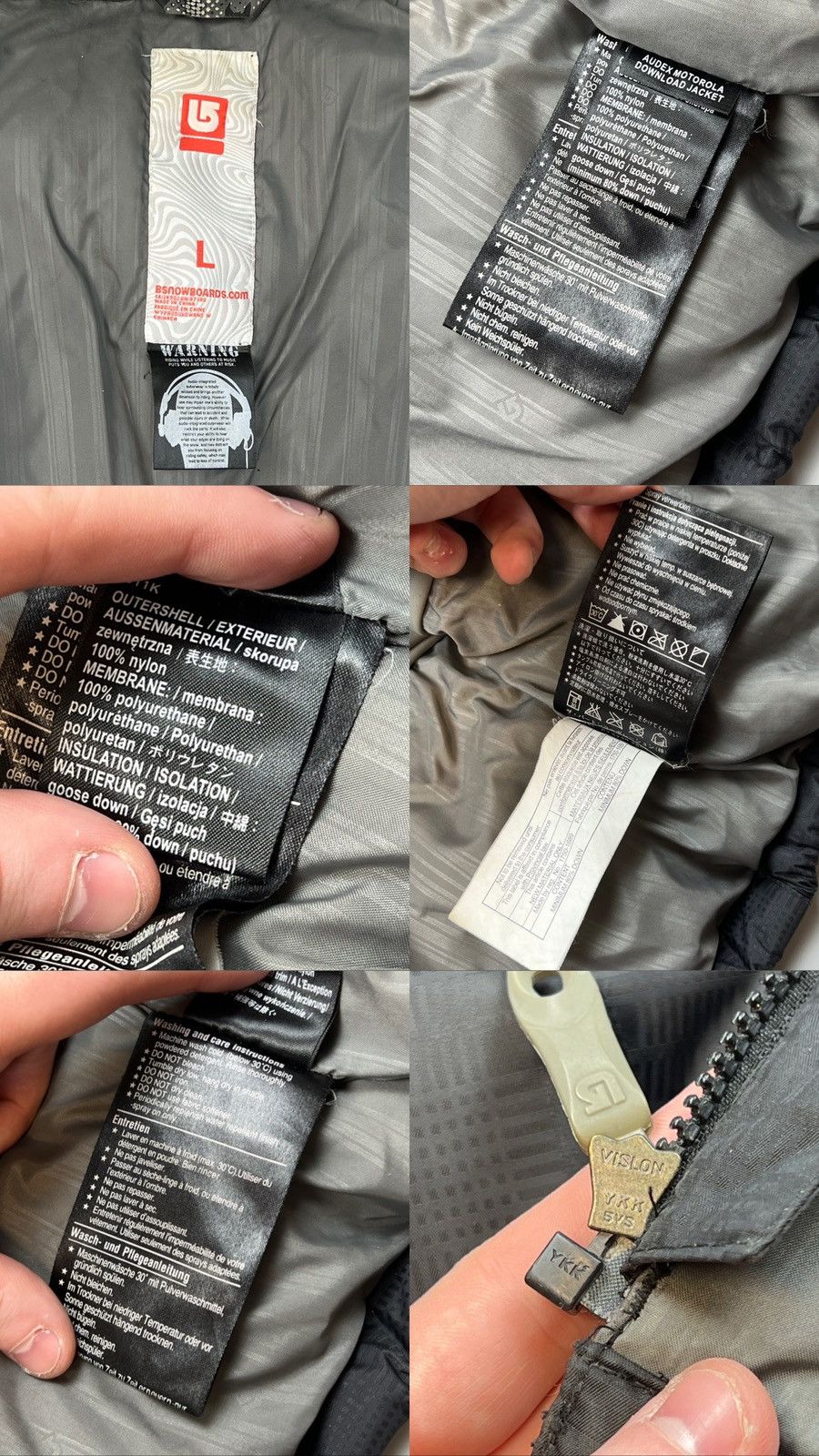 Burton Burton Motorola Audex Down Jacket (Y0209) Size US L / EU 52-54 / 3 - 17 Thumbnail