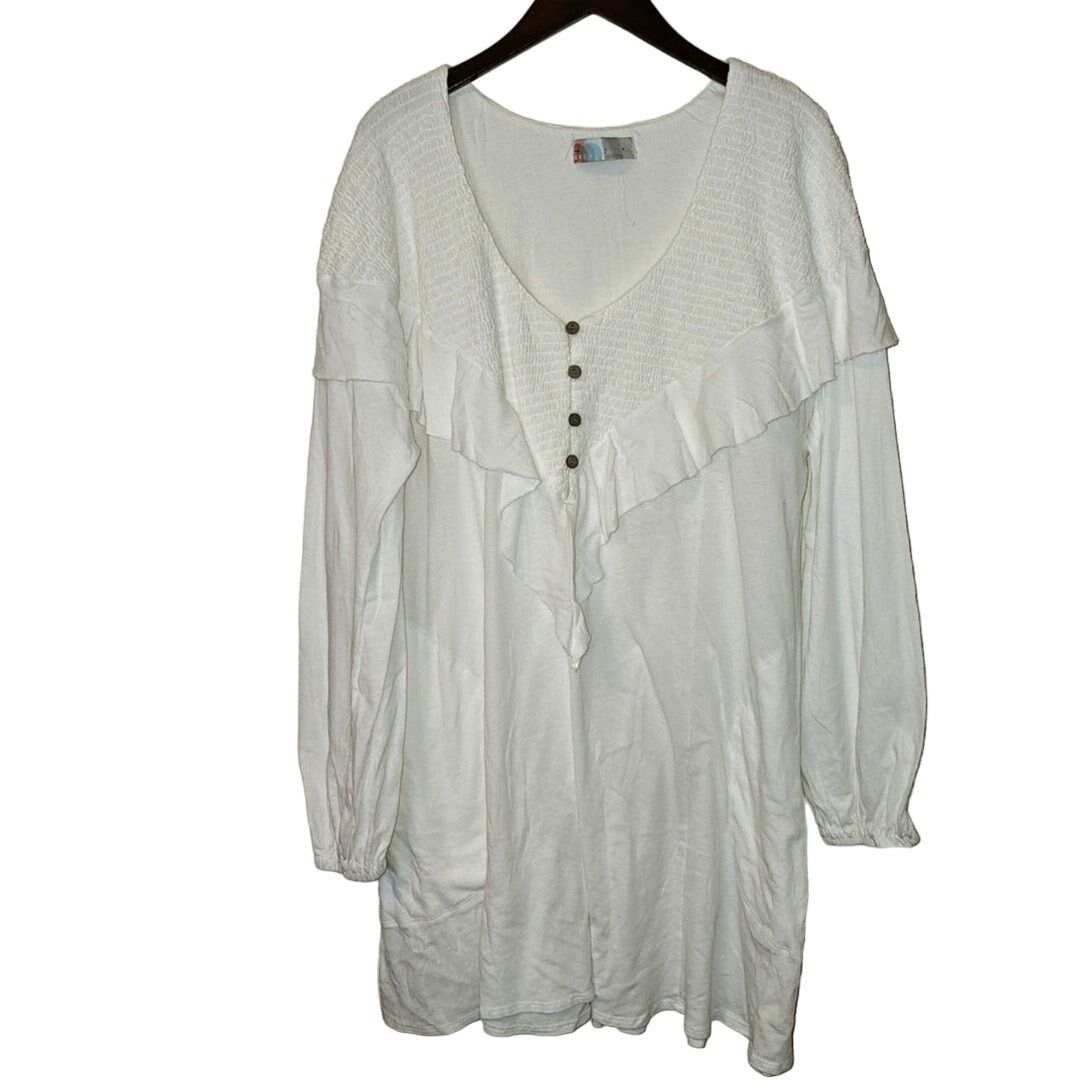 Free People New Free People BEACH Aurora Mini Dress $88 free-est LARGE Size L / US 10 / IT 46 - 5 Thumbnail