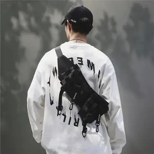 Japanese Brand Unisex Multi-Pocket Functional Waist Bags Size ONE SIZE - 3 Thumbnail