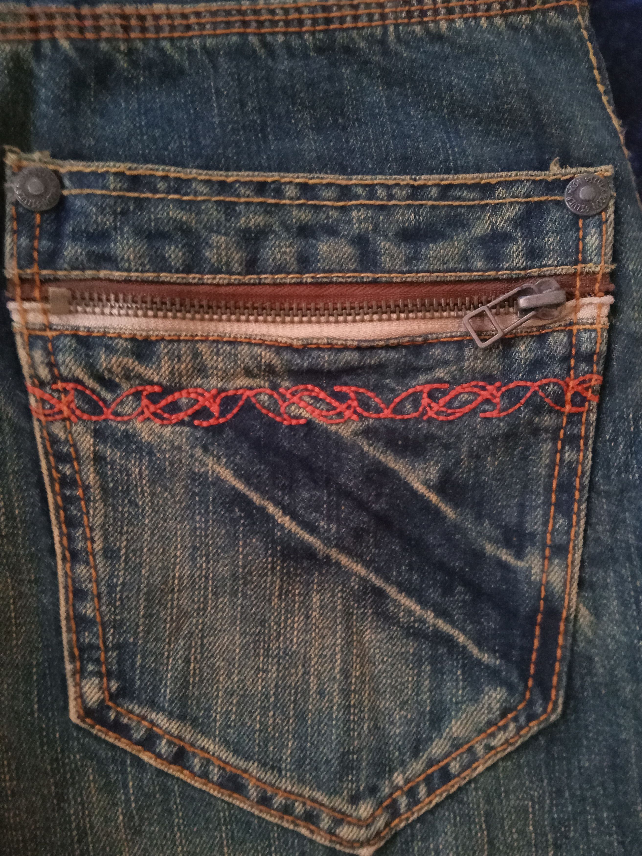 Japanese Brand Silver Moon Rusty Colour Design Shorts Jorts Jeans Size US 31 - 10 Thumbnail