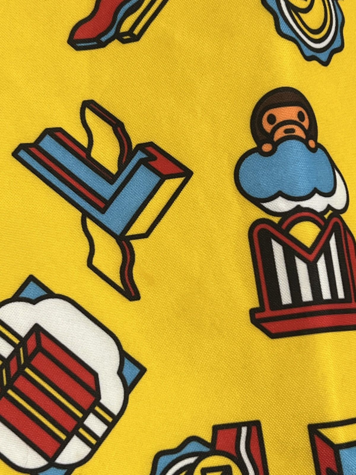 Bape Bape Baby Milo Tote Bag Bape Kids Block Pattern Yellow Size ONE SIZE - 3 Thumbnail