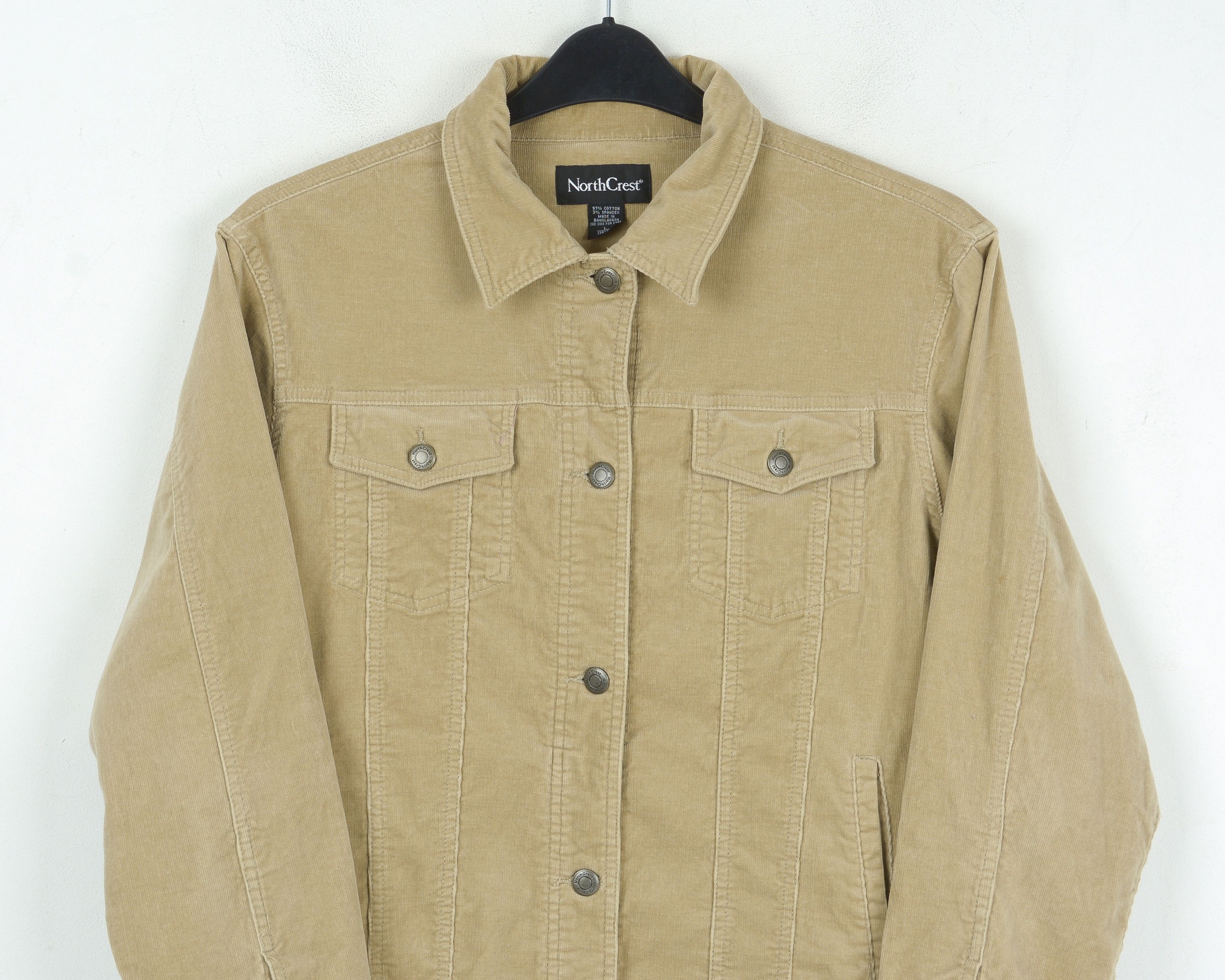 Vintage Women's UK 14 16 Corduroy Jacket Soft Cord Blazer Coat Size L / US 10 / IT 46 - 7 Thumbnail