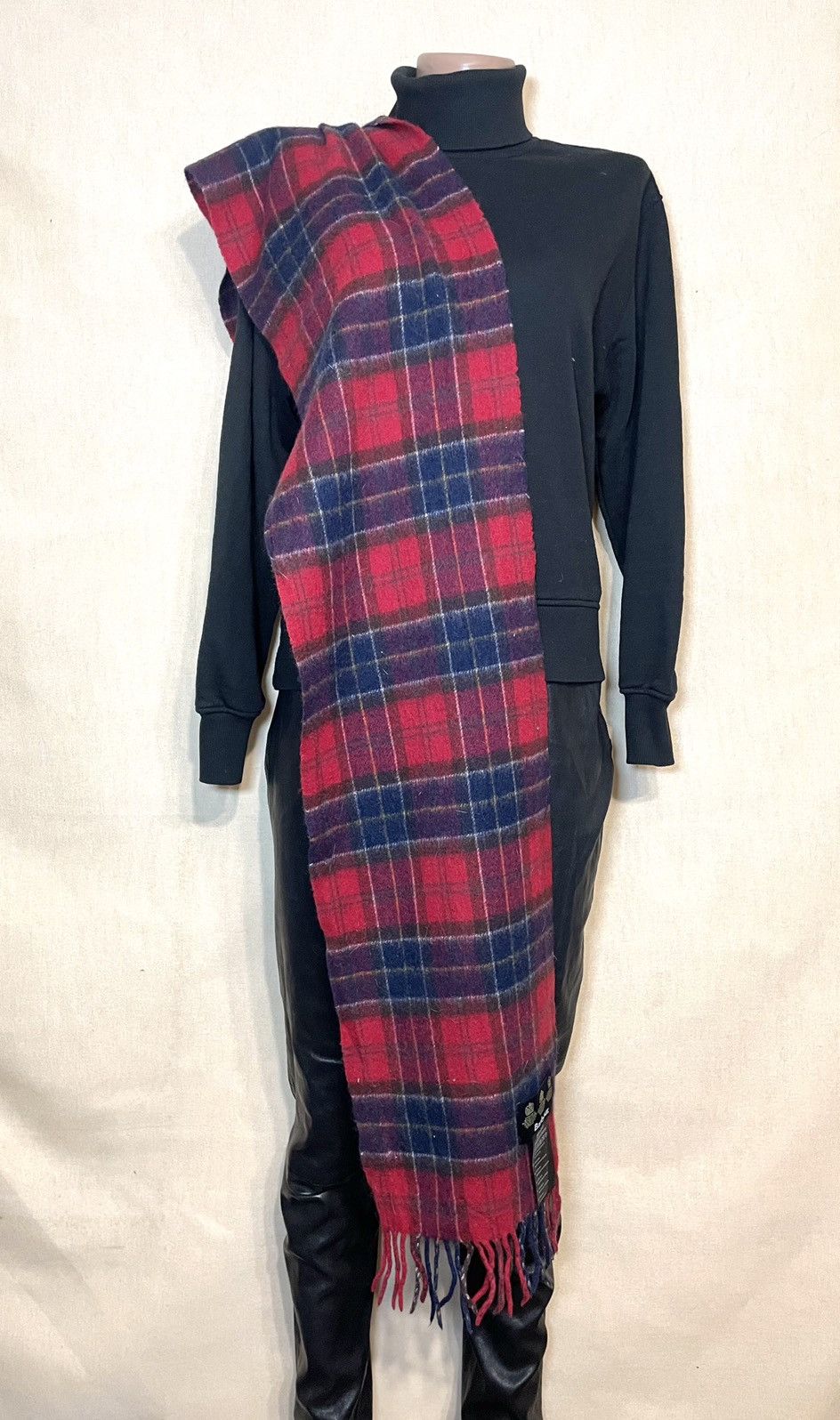 Barbour Barbour red tartan wool scarf Size ONE SIZE - 2 Thumbnail