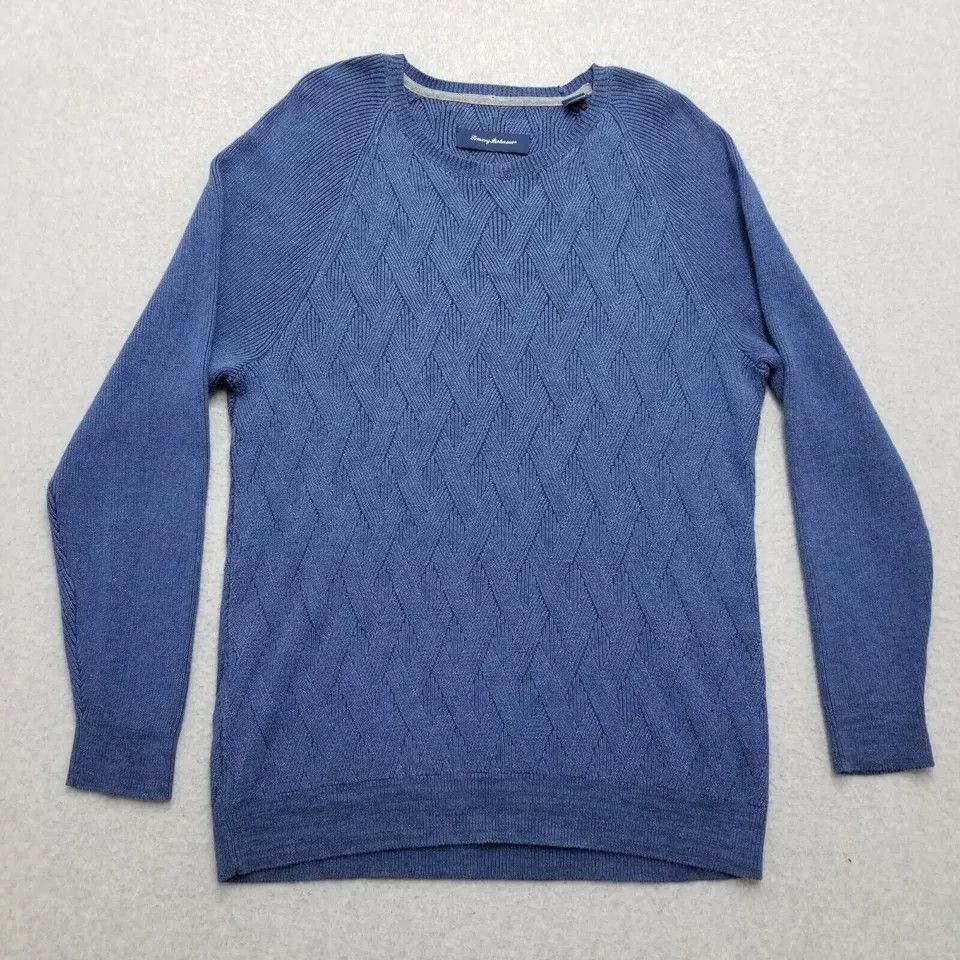 Tommy Bahama Tommy Bahama Sweater Mens Large Blue Long Sleeve Pullover Size US L / EU 52-54 / 3 - 1 Thumbnail