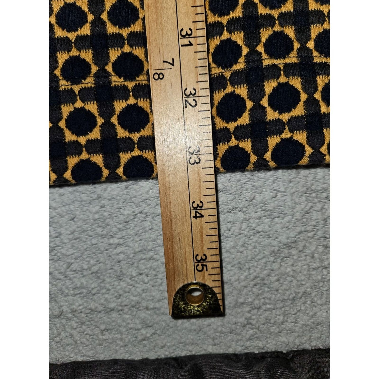 Loft VINTAGE Loft A-Line Dress Women's M Short Sleeve Geometric Pattern Stretch 1/2 Zip Size 32" / US 10 / IT 46 - 4 Thumbnail