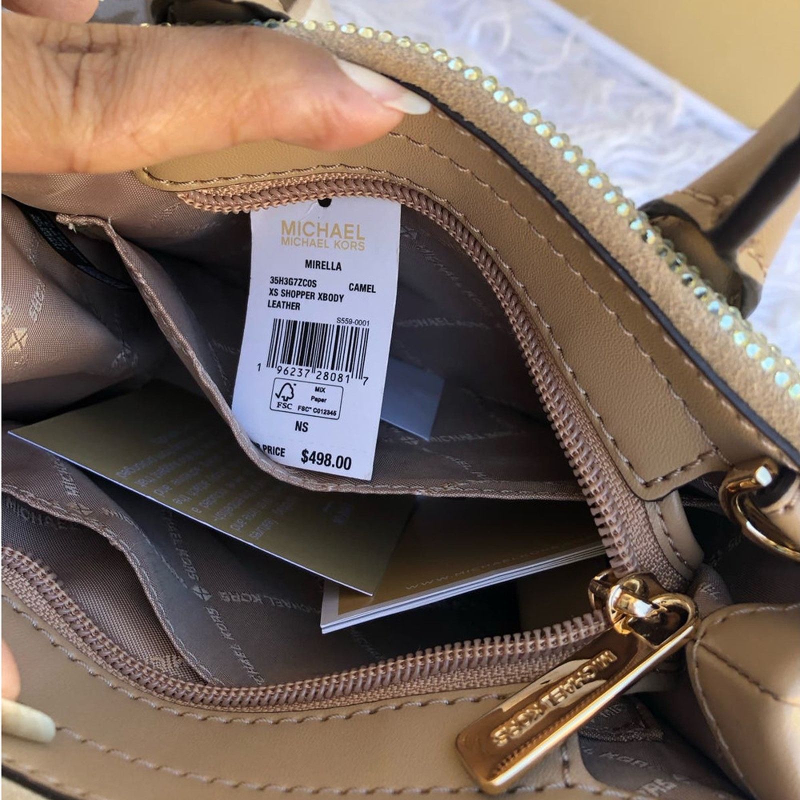 Michael Kors MICHAEL KORS Mirella Extra-Small Logo Shopper Crossbody Size ONE SIZE - 9 Thumbnail