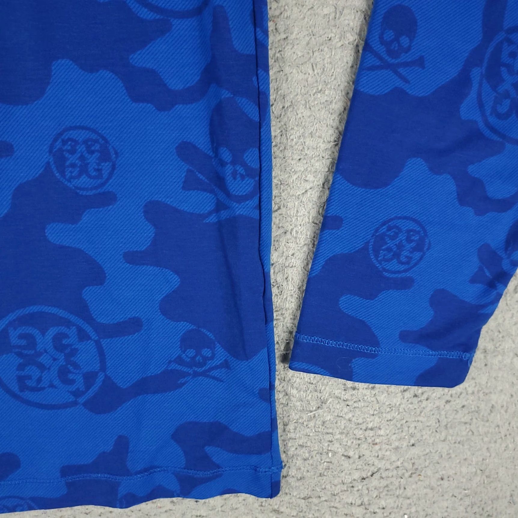 G/FORE G/Fore Shirt Mens Large Blue Skull Print Camo 1/4 Zip Pullover Long Sleeve Golf Shirt Mens Blue Camouflage 1/4 Zip Long Sleeve Size US L / EU 52-54 / 3 - 4 Thumbnail