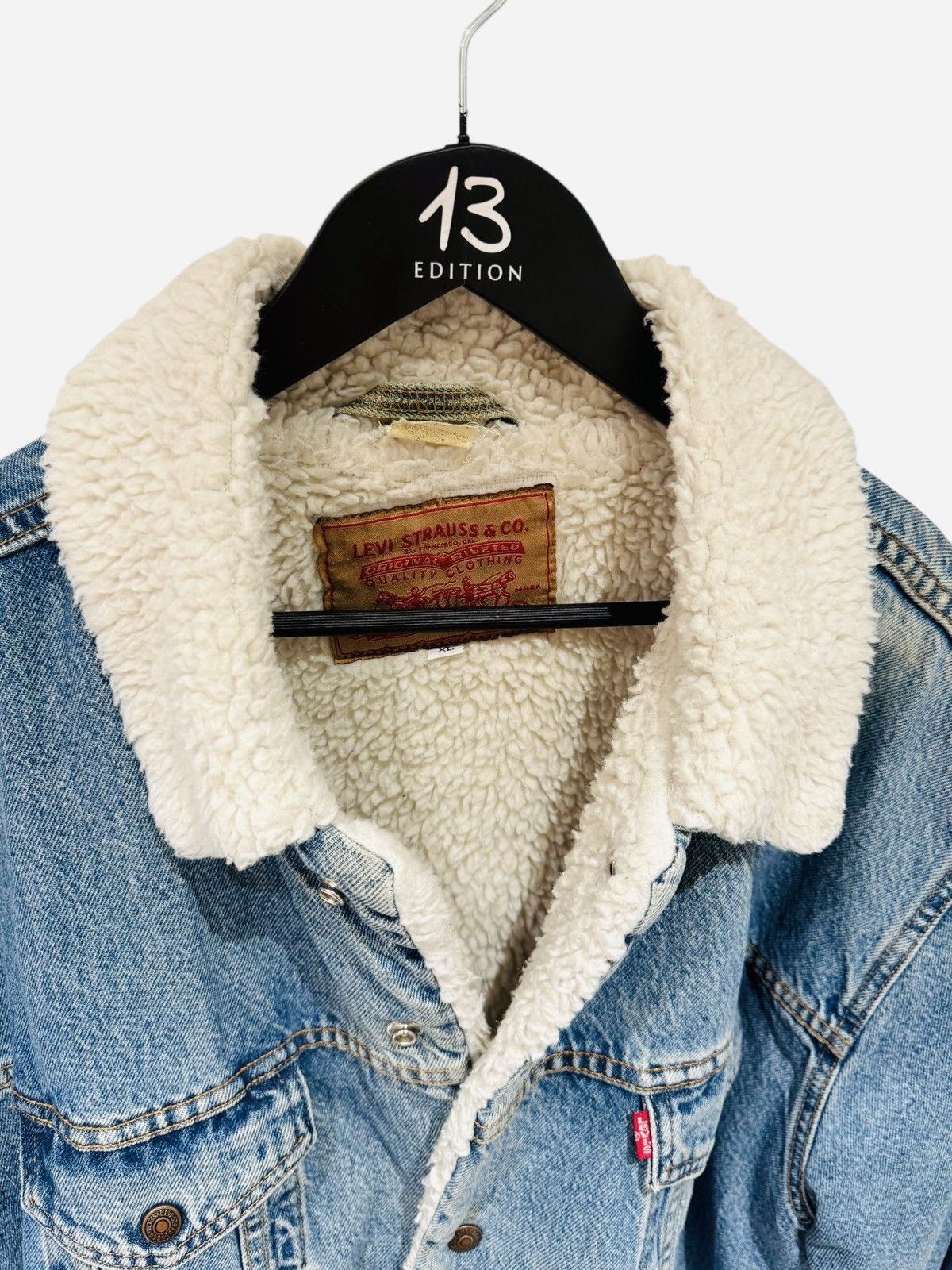 Levi's Rare Vintage Levi’s Denim Shearling Denim Jacket Size US XXL / EU 58 / 5 - 8 Thumbnail