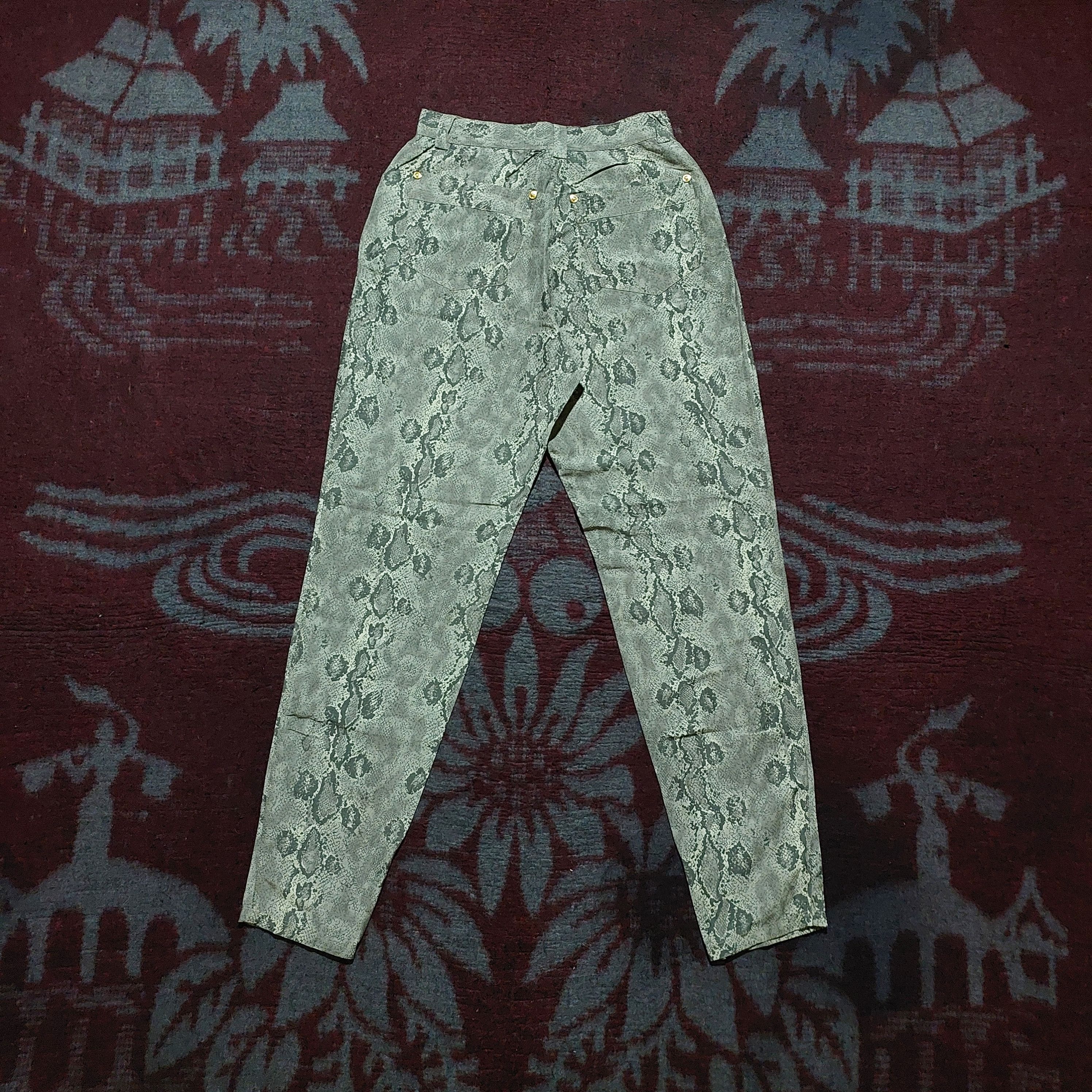 Versus Versace Versace phyton skin pattern zipp leg pants Size 26" / US 2 / IT 38 - 2 Thumbnail