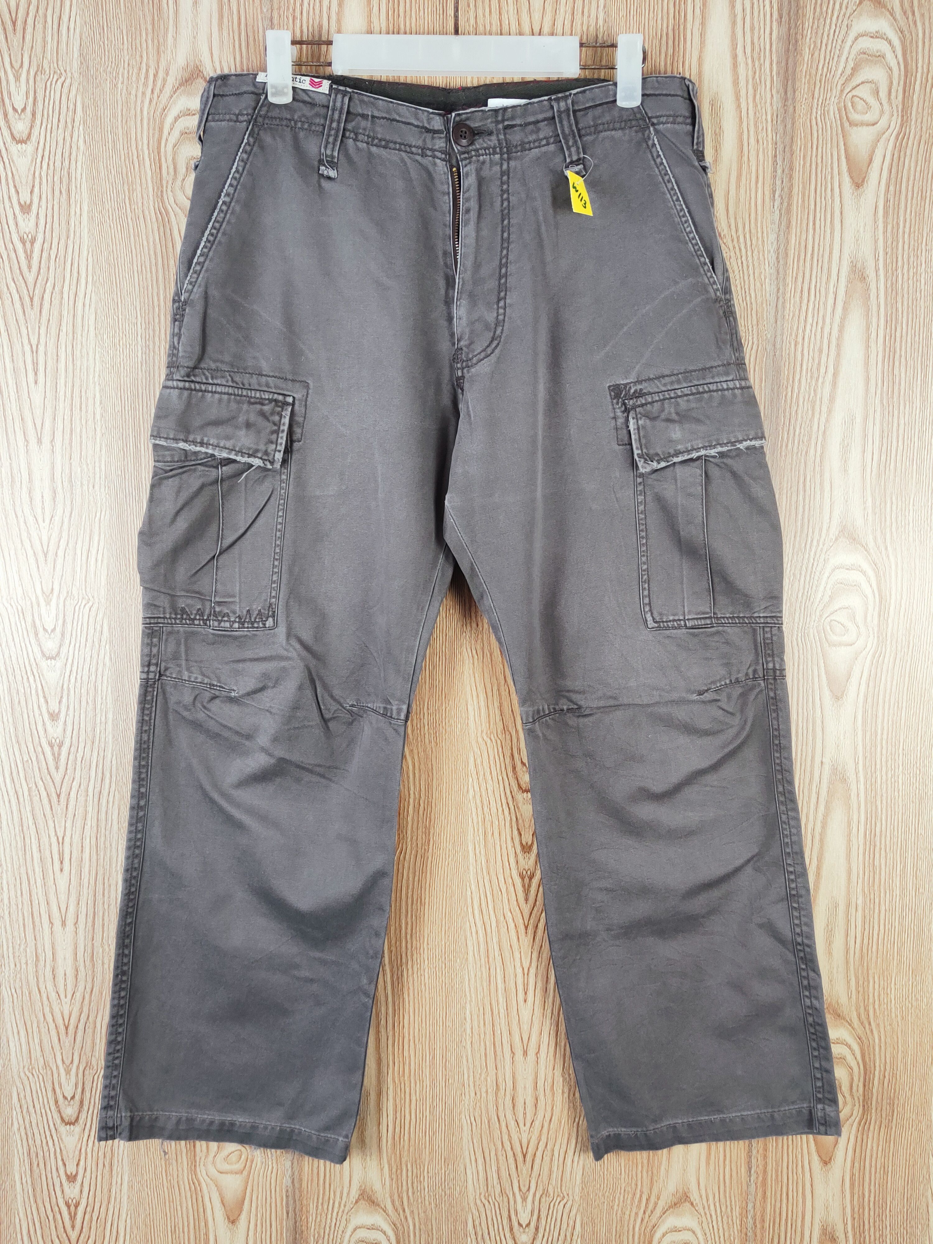 Japanese Brand Vache Gray Multipocket Tactical Cargo Pants #W113 Size US 31 - 1 Thumbnail