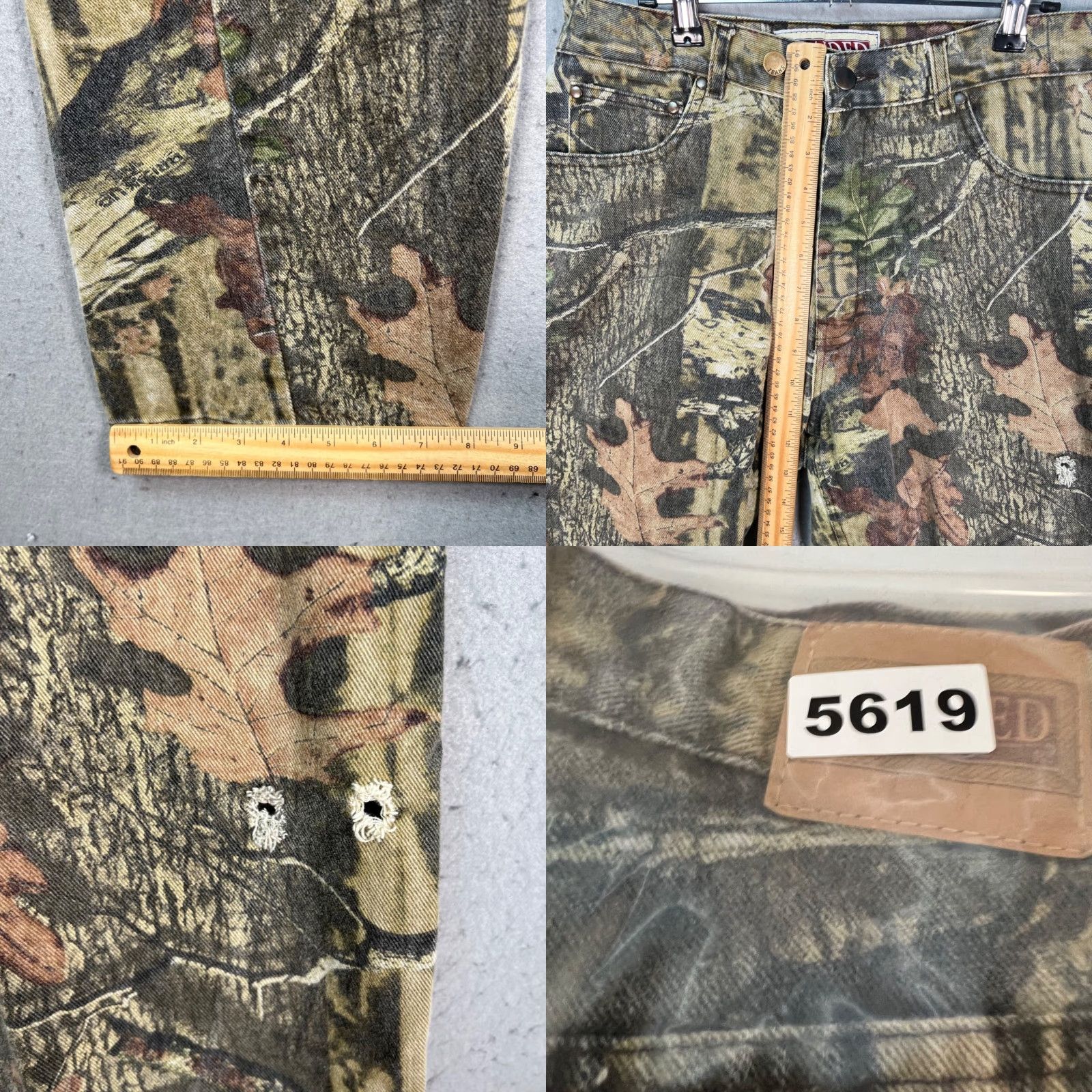 Realtree Braided River Mens 32 x 28 Real Tree Camouflage Pants Cotton Outdoor Hunting Camouflage Pockets Straight Ankle Boomers fall winter 90s Mens Size US 32 / EU 48 - 8 Thumbnail