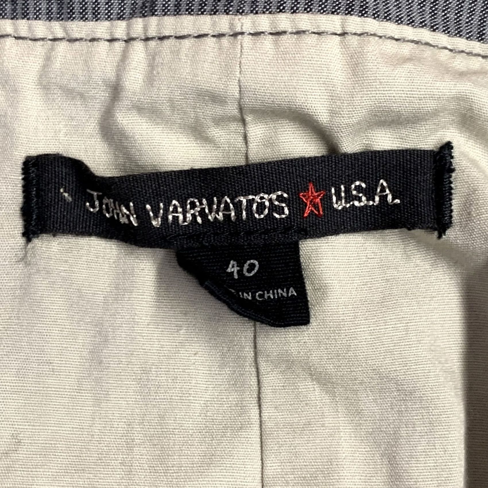John Varvatos JOHN VARVATOS * U.S.A. Vest Grey Charcoal Stripe Cotton Zip Pockets Size 40 Mens Size US XXS / EU 40 - 4 Thumbnail