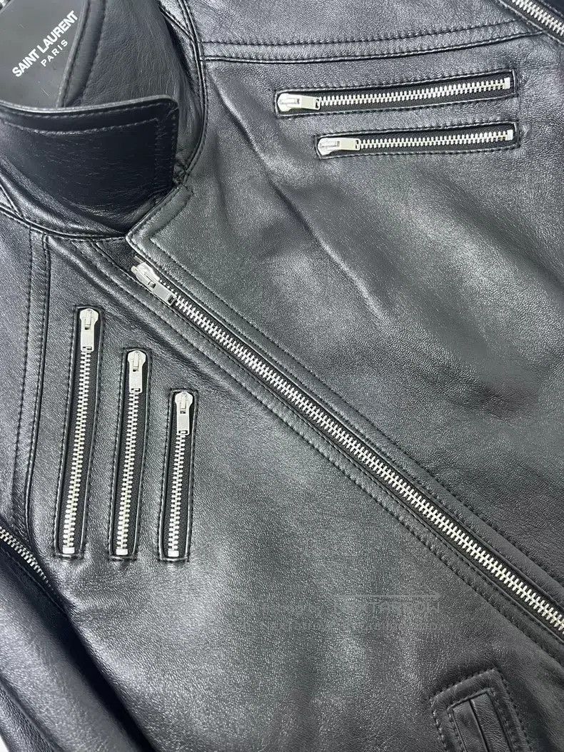 Saint Laurent Paris Saint Laurent Paris Five Zipper Biker Jacket i Size US M / EU 48-50 / 2 - 3 Thumbnail