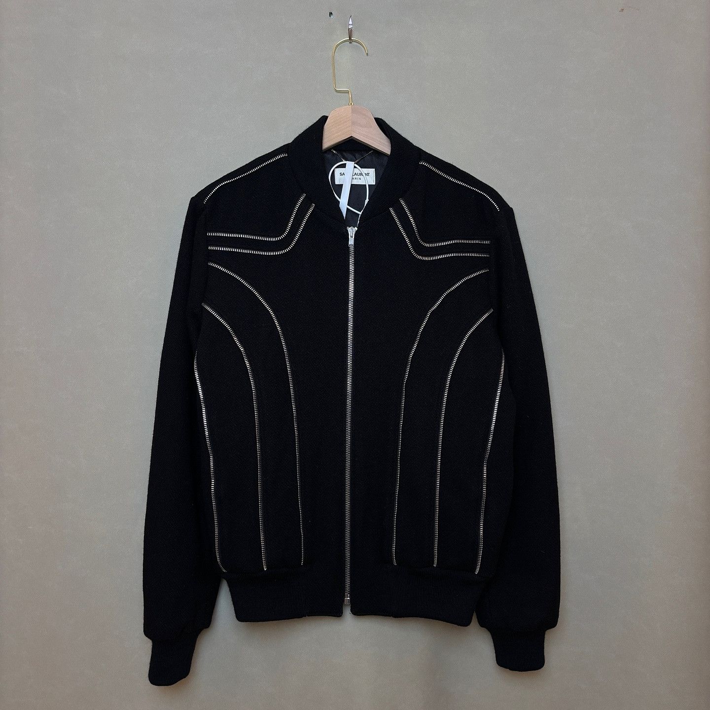 Saint Laurent Paris Saint Laurent Zipper Knit Bomber Jacket Size S Size US S / EU 44-46 / 1 - 1 Thumbnail