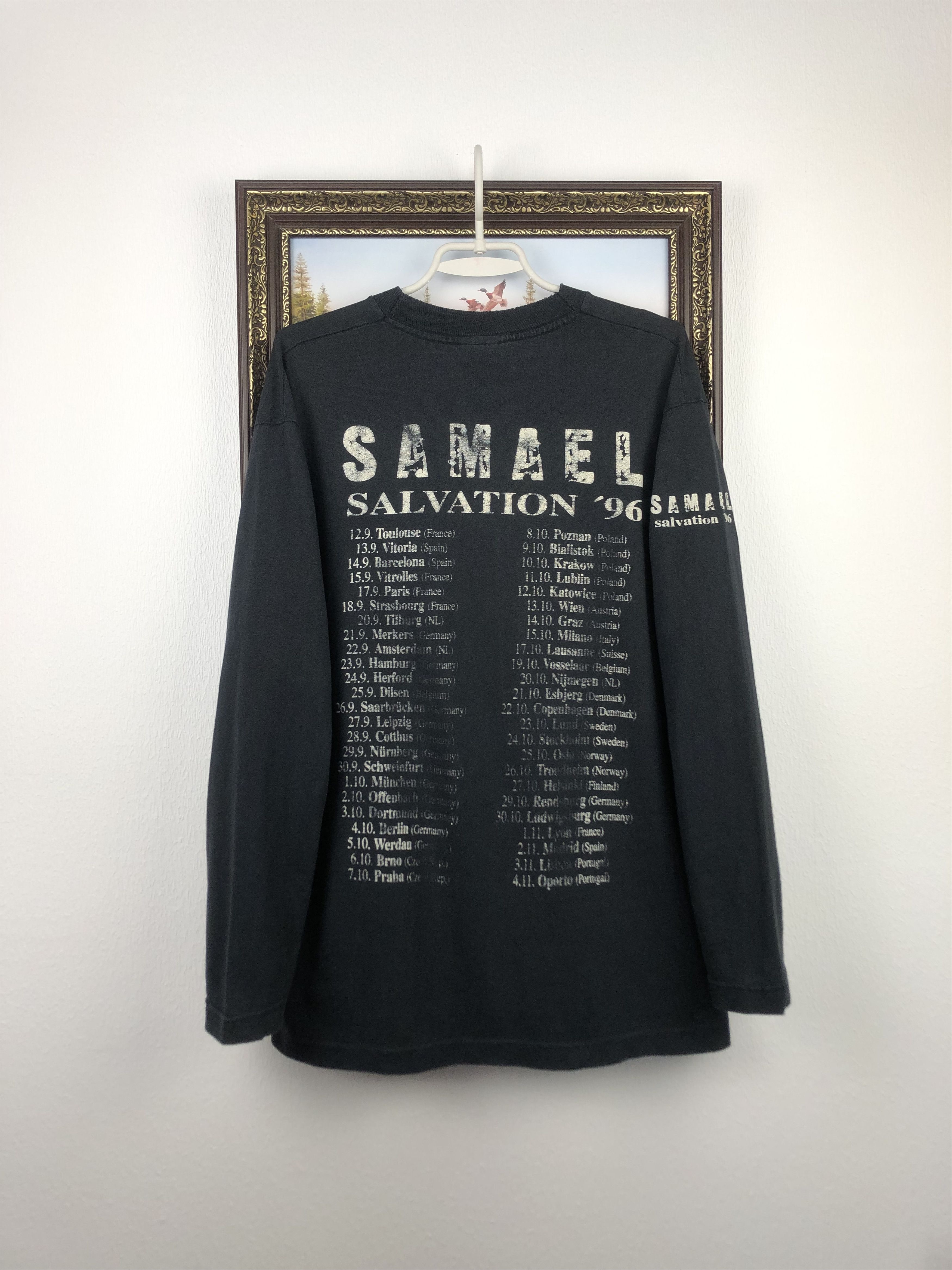 Band Tees Vintage 90's Samael Salvation Band Long Sleeve Tee Shirt Size US L / EU 52-54 / 3 - 13 Thumbnail