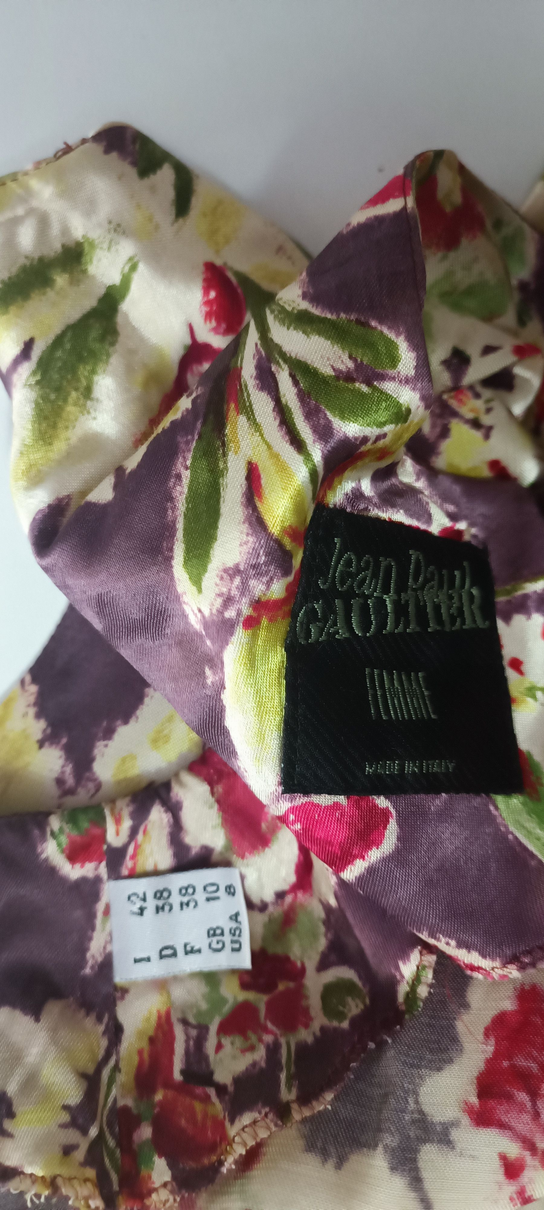 Jean Paul Gaultier 2000's- Midi dress in shiny purple satin Size M / US 6-8 / IT 42-44 - 21 Thumbnail
